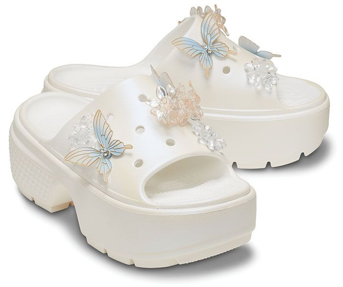 (WMNS) Crocs Stomp Slides 'White' 210180-100 - 3