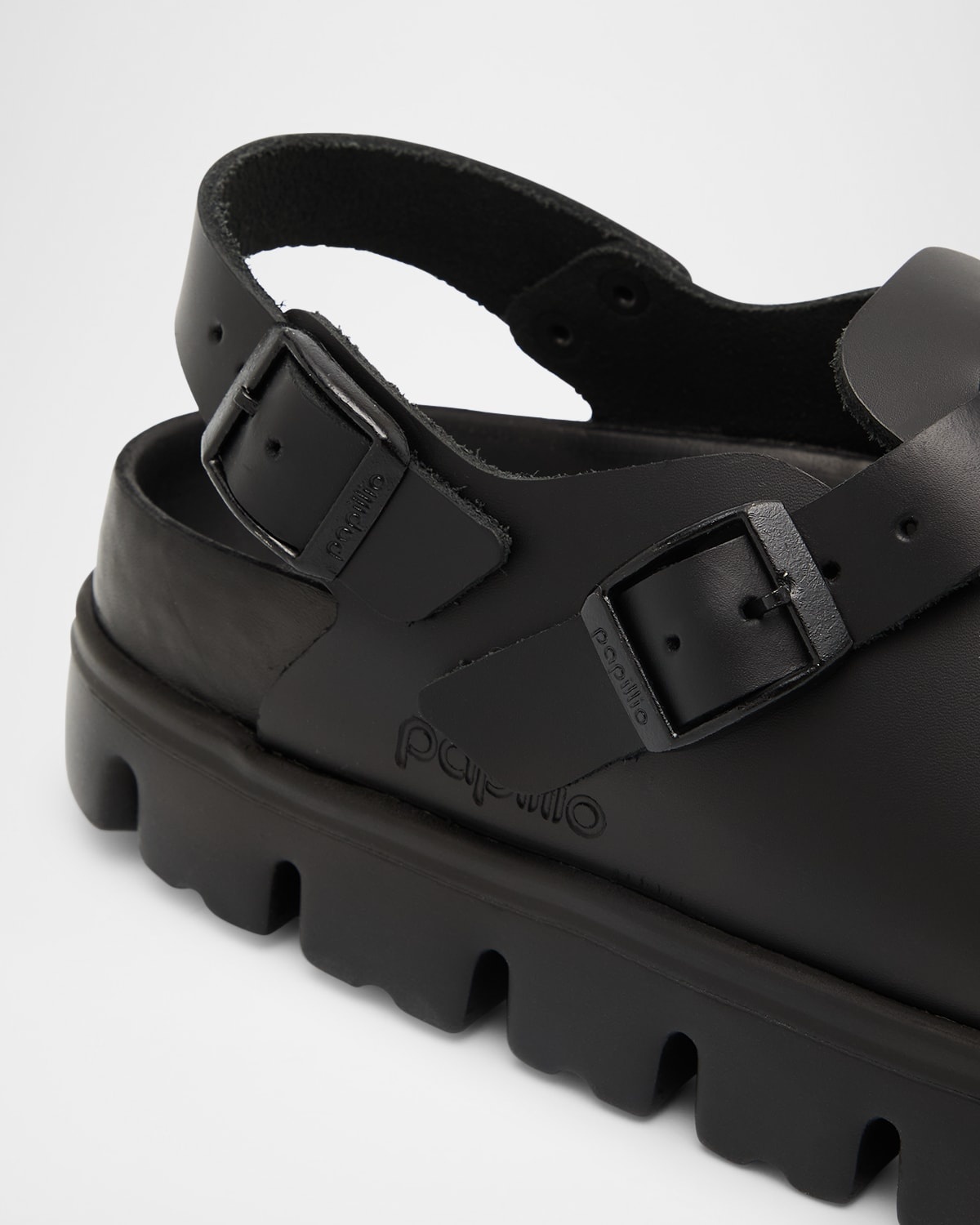 Tokio Exquisite Flatform Leather Clogs - 3