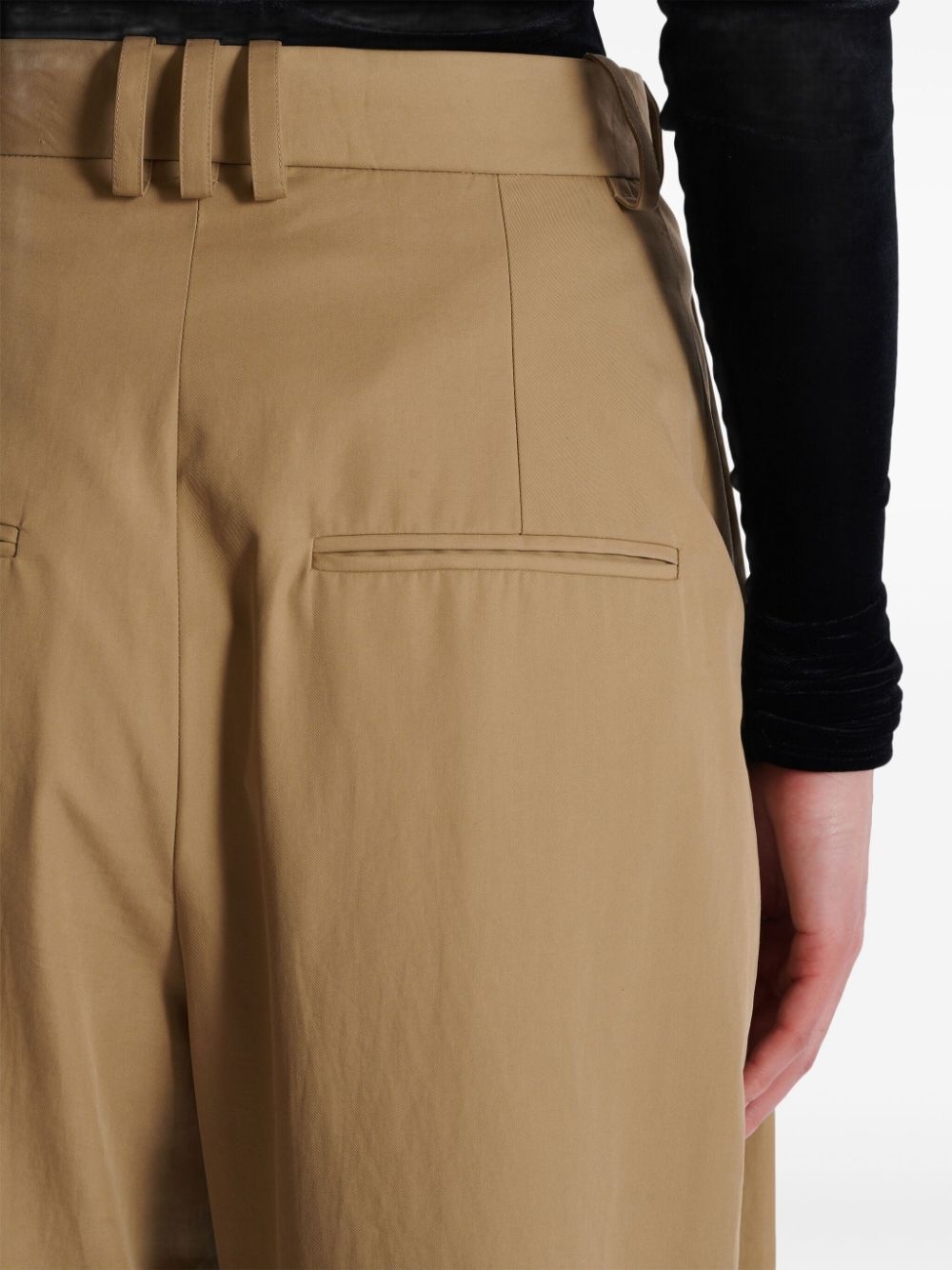 pleated cotton trousers - 6