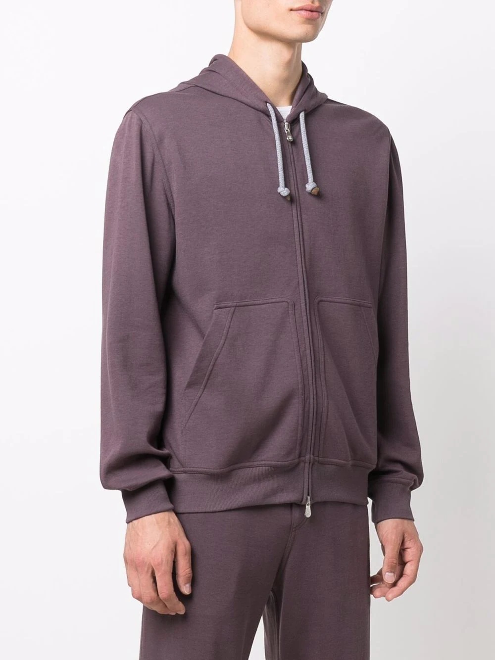 long-sleeve zip-up hoodie - 3