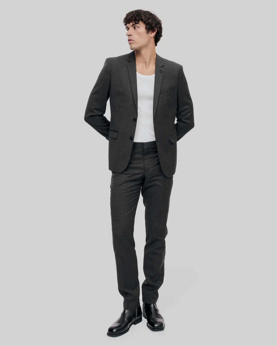 SLIM-FIT SUIT JACKET IN GREY WOOL - 1
