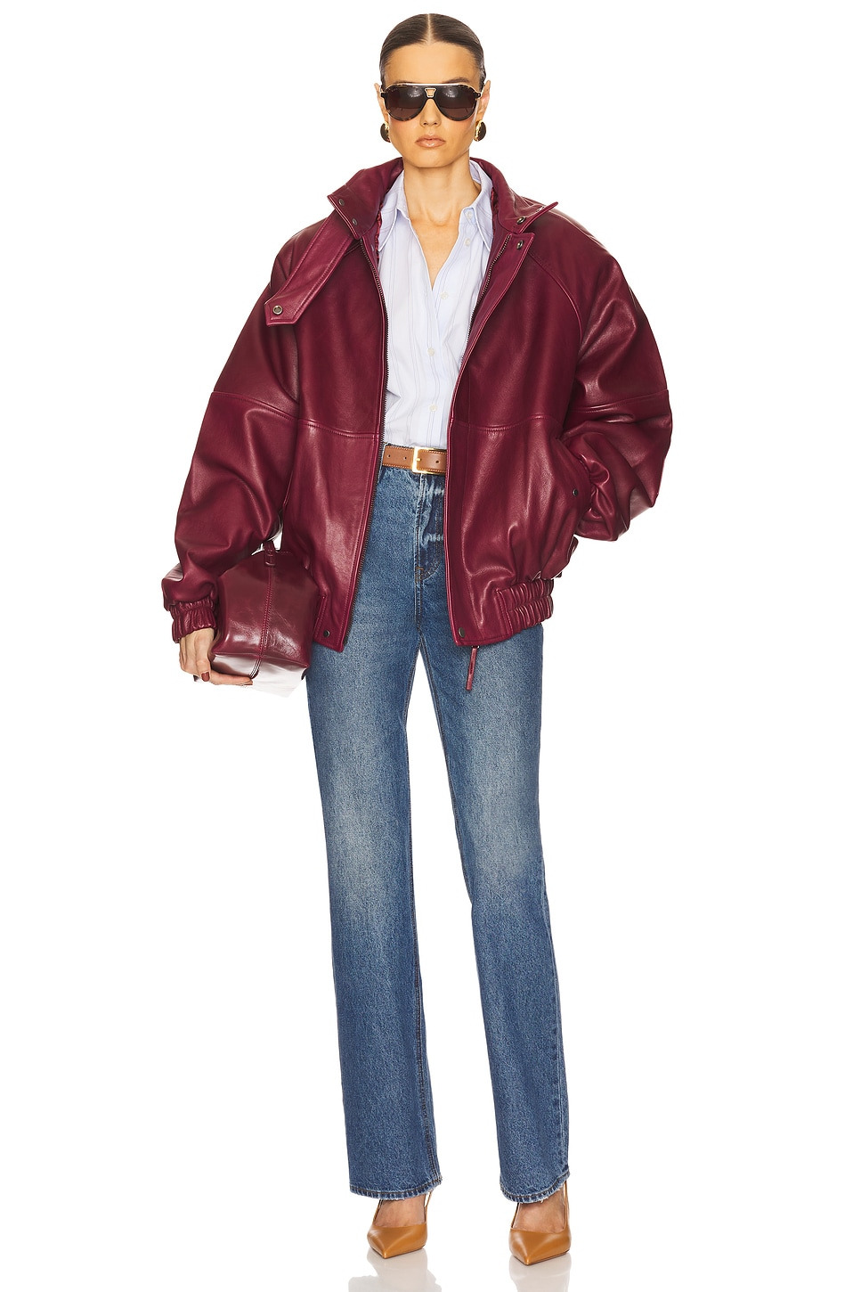 The Oversized Leather Bomber - 5