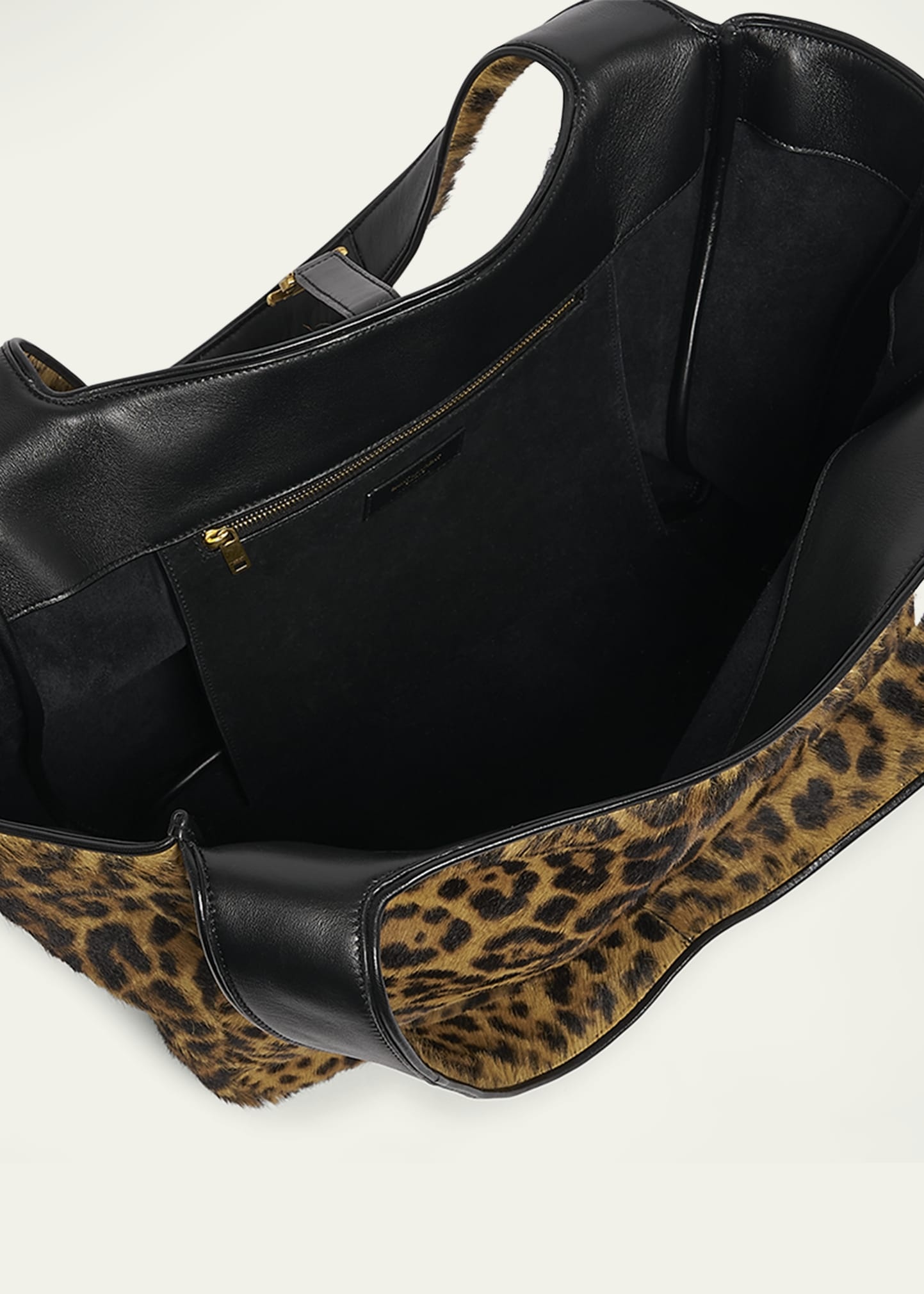 Bea YSL Leopard-Print Tote Bag in Calf Hair and Leather - 4