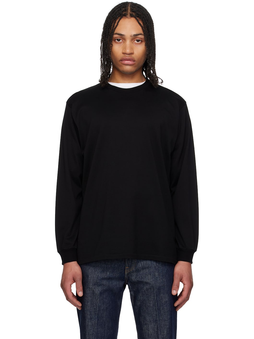 Black Luster Plaiting L/S T-shirt - 1