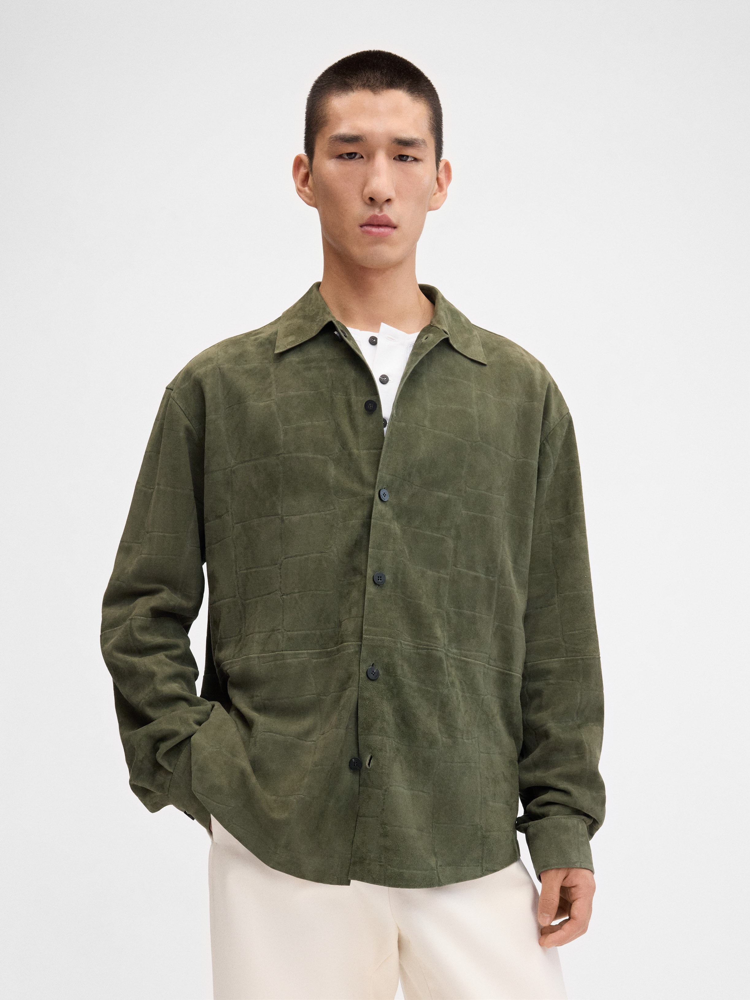 The Croco leather shirt - 5