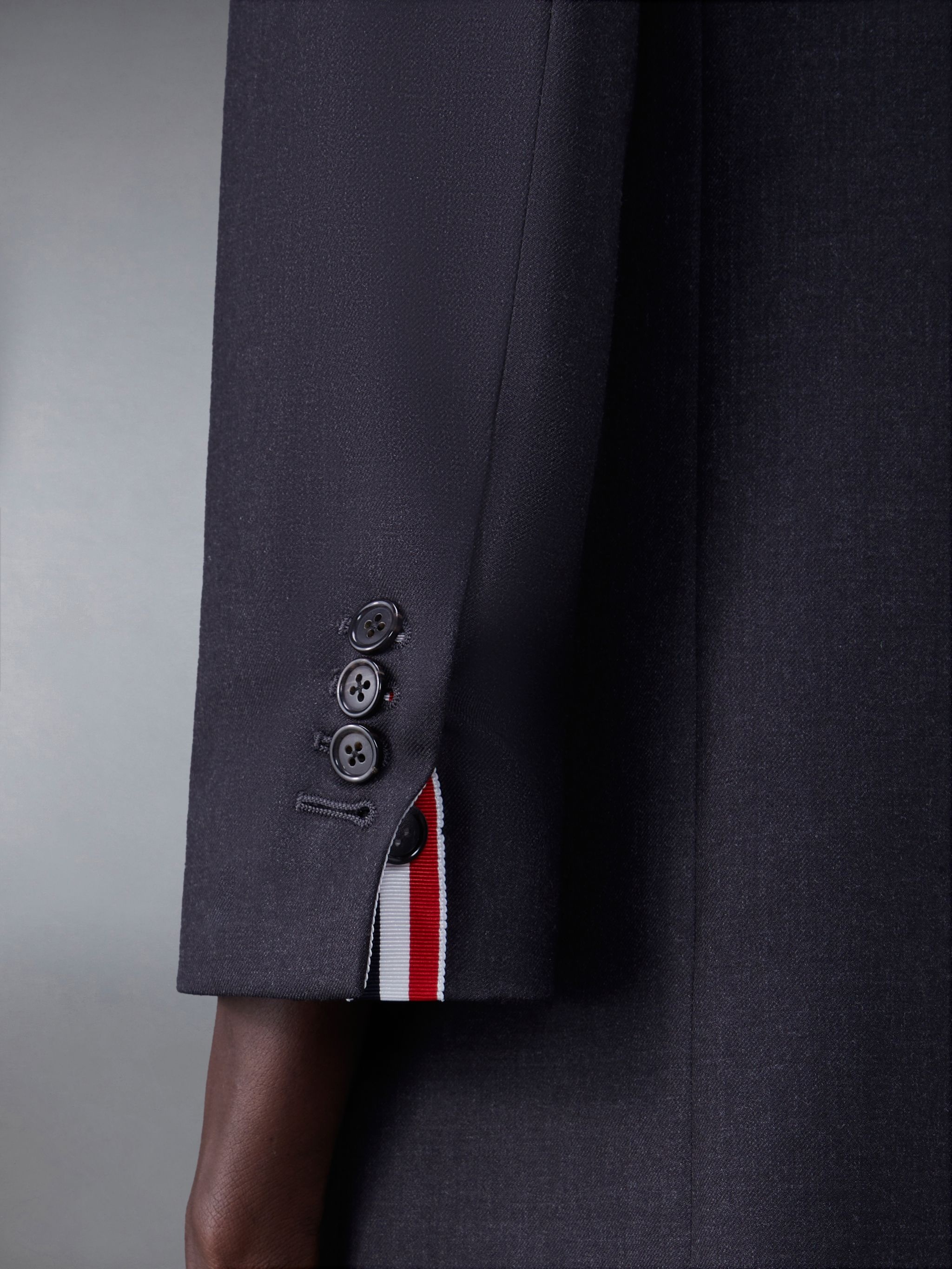 Super 120's Wool Twill Bal Collar Dress - 6