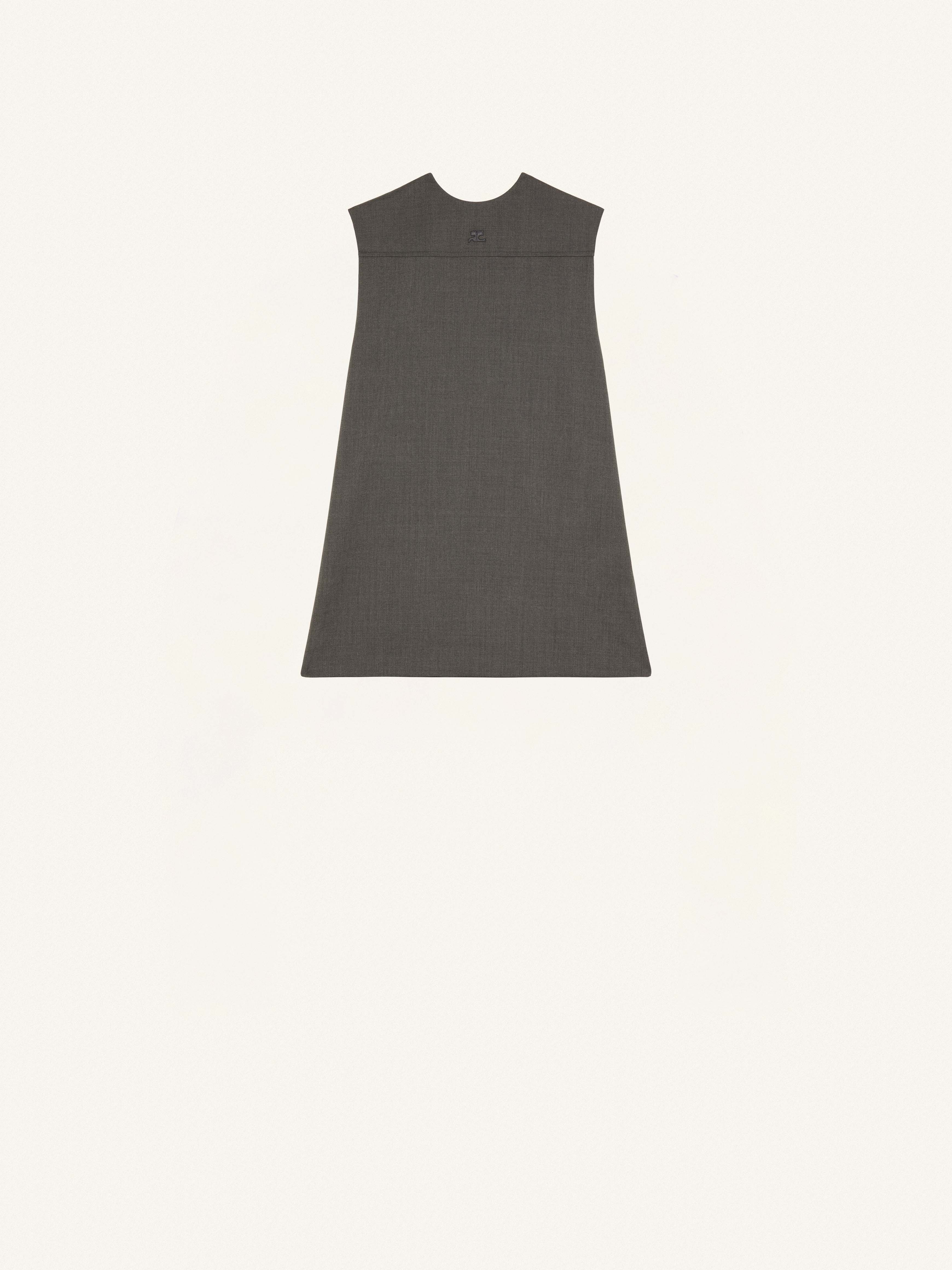 WOOL SLEEVELESS TAILORED TOP - 1