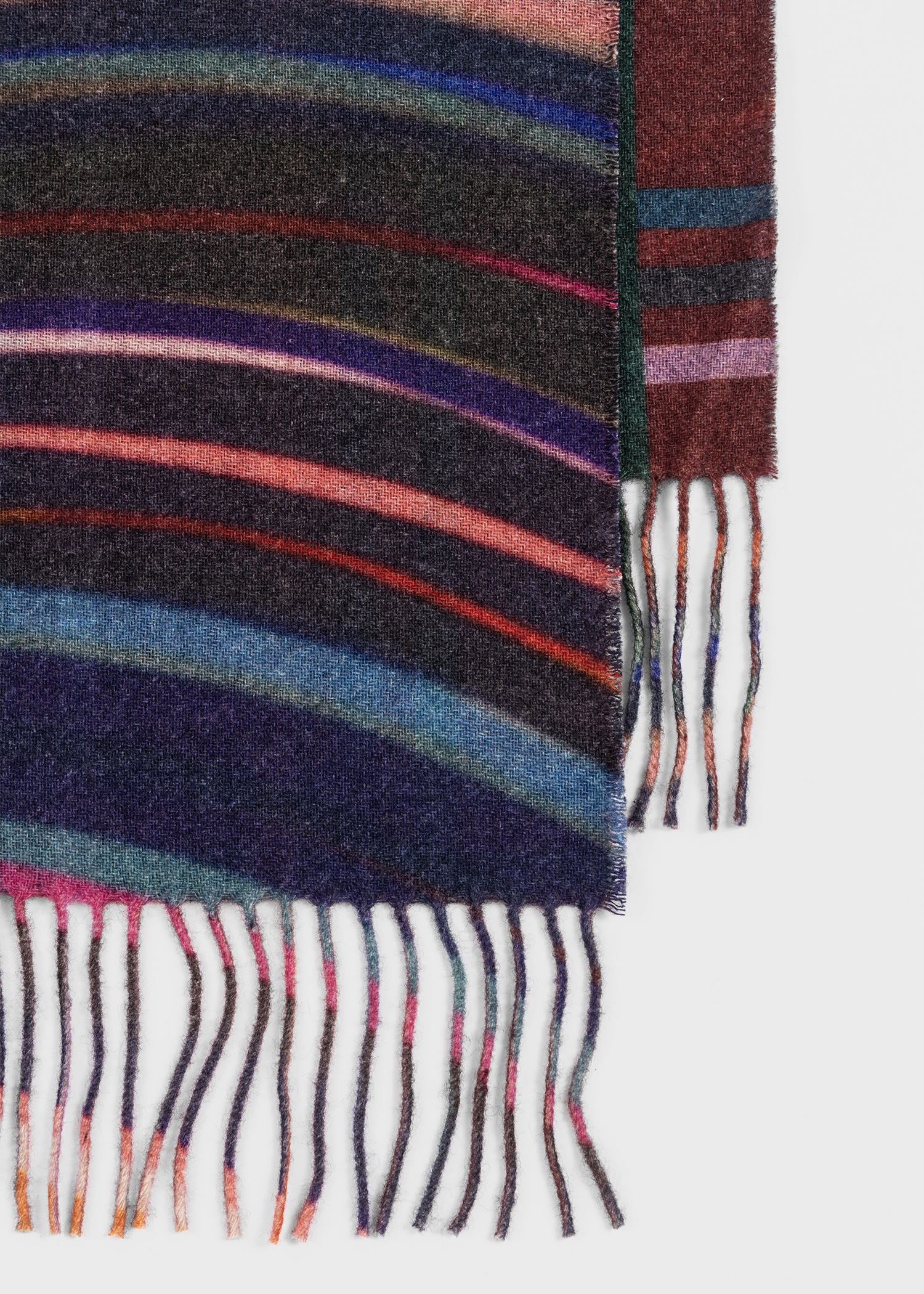 Women's Multi Colour Cashmere-Blend 'Swirl' Check Scarf - 2
