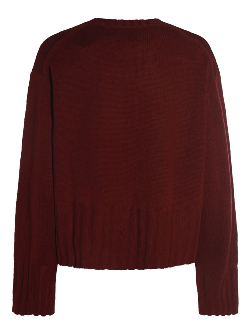 Allude crew-neck ribbed-knit sweater outlook