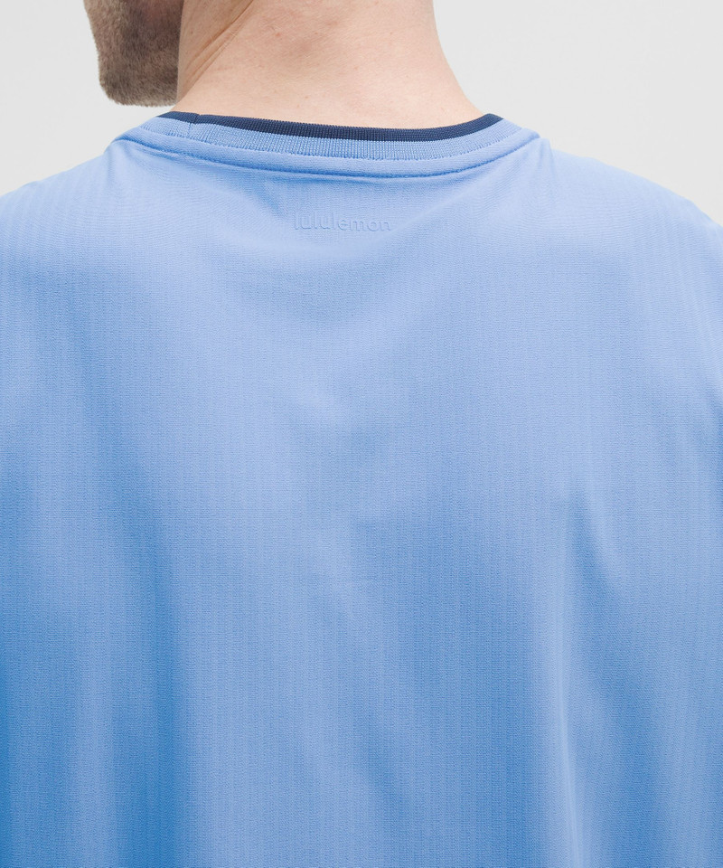UV-Protective Striped Mesh Tennis T-Shirt 6