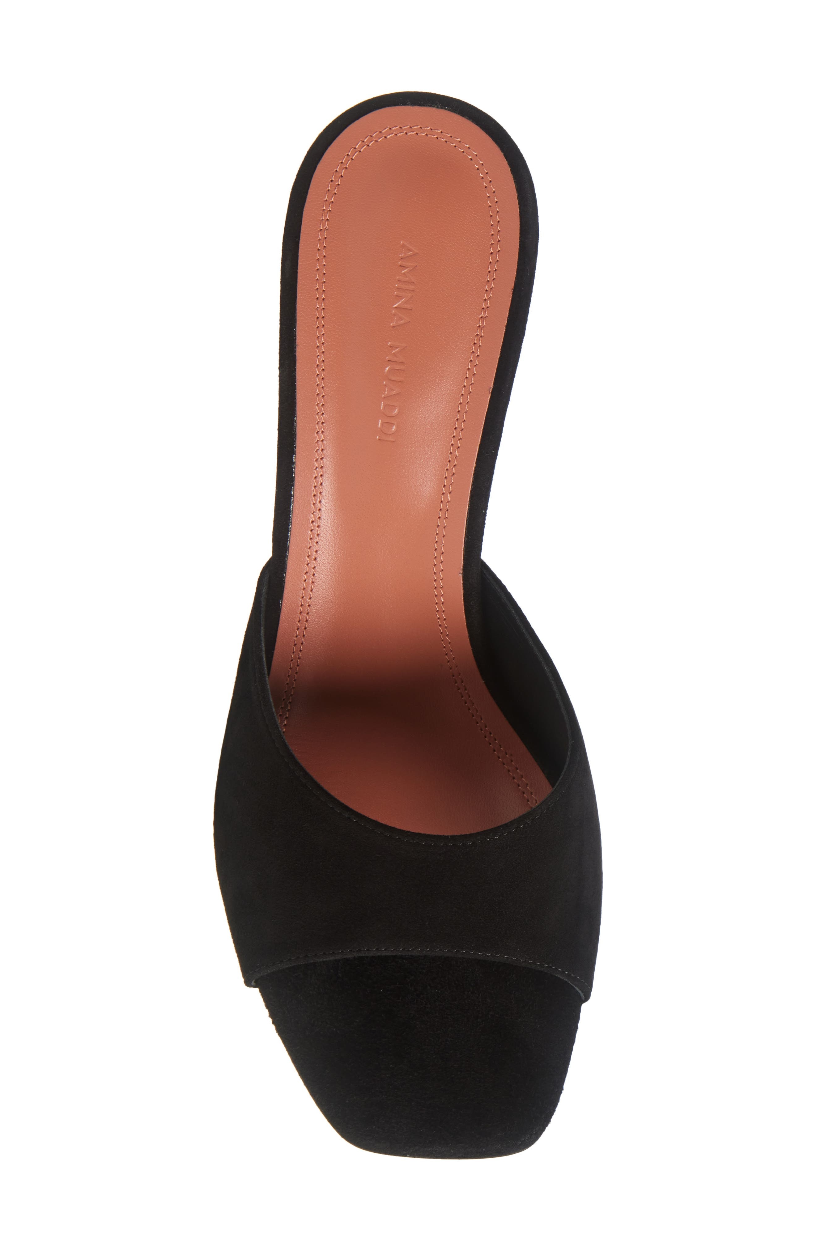 Amina Muaddi Lupita Slide Sandal in Black Suede at Nordstrom - 4
