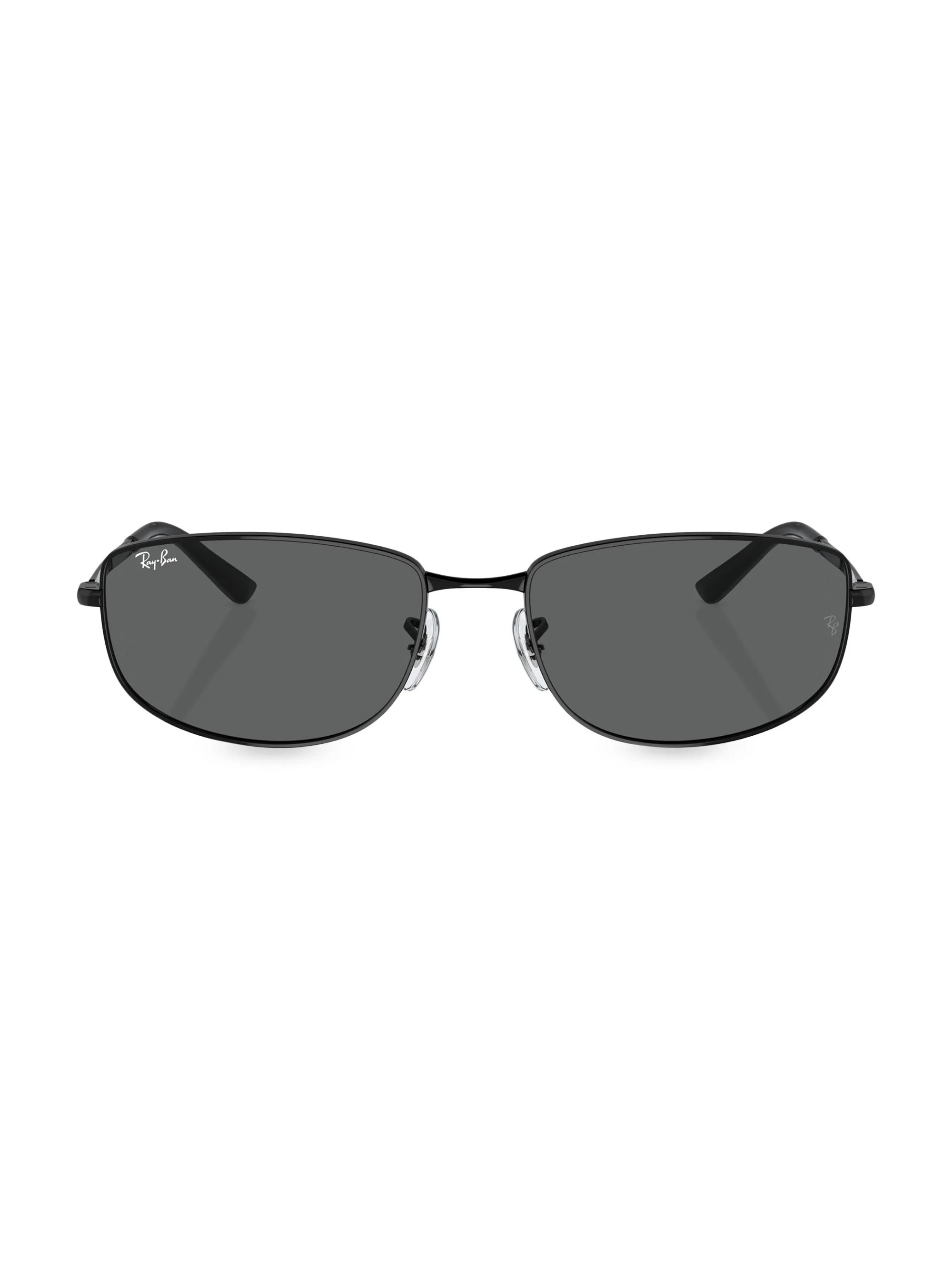 Men's RB3732 59MM Rectangular Sunglasses - Black Dark Grey - 1