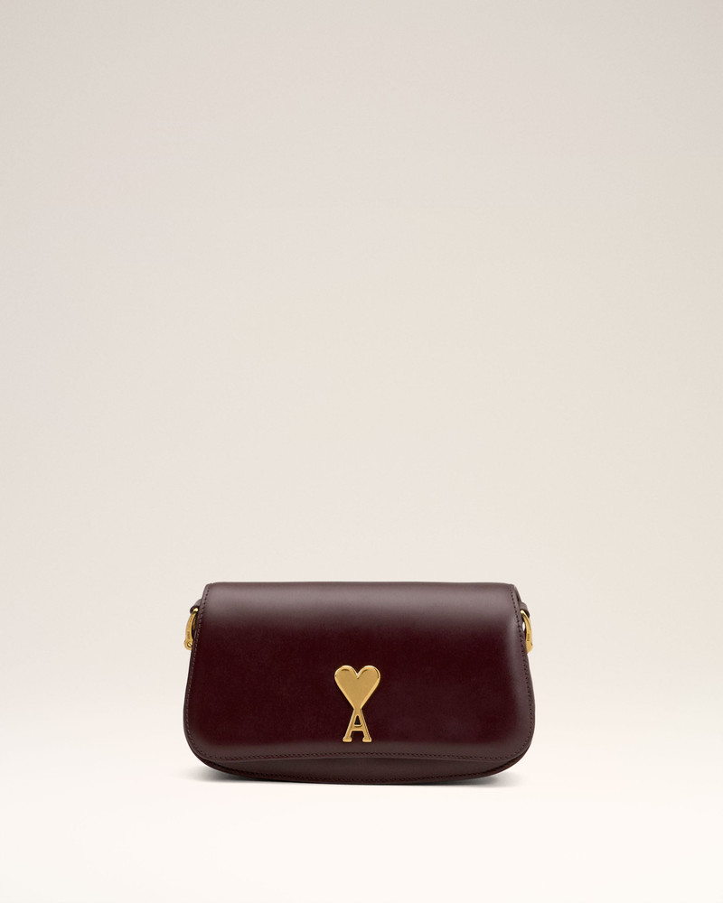 BURGUNDY LEATHER SHOULDER BAG PARIS PARIS BAG 1