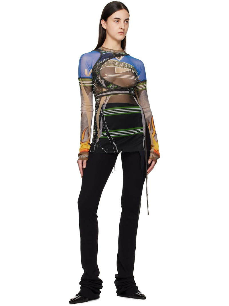 OTTOLINGER Multicolor Mesh Deconstructed Longsleeve T-shirt outlook