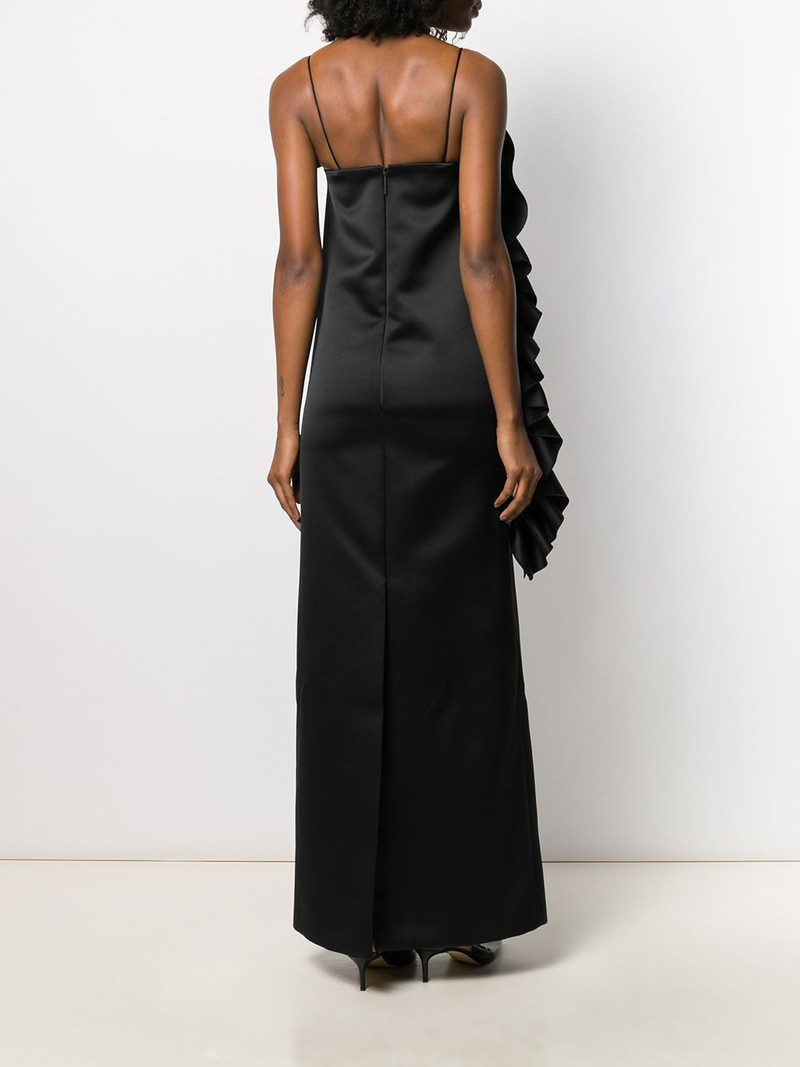 ruffle trim evening dress 4