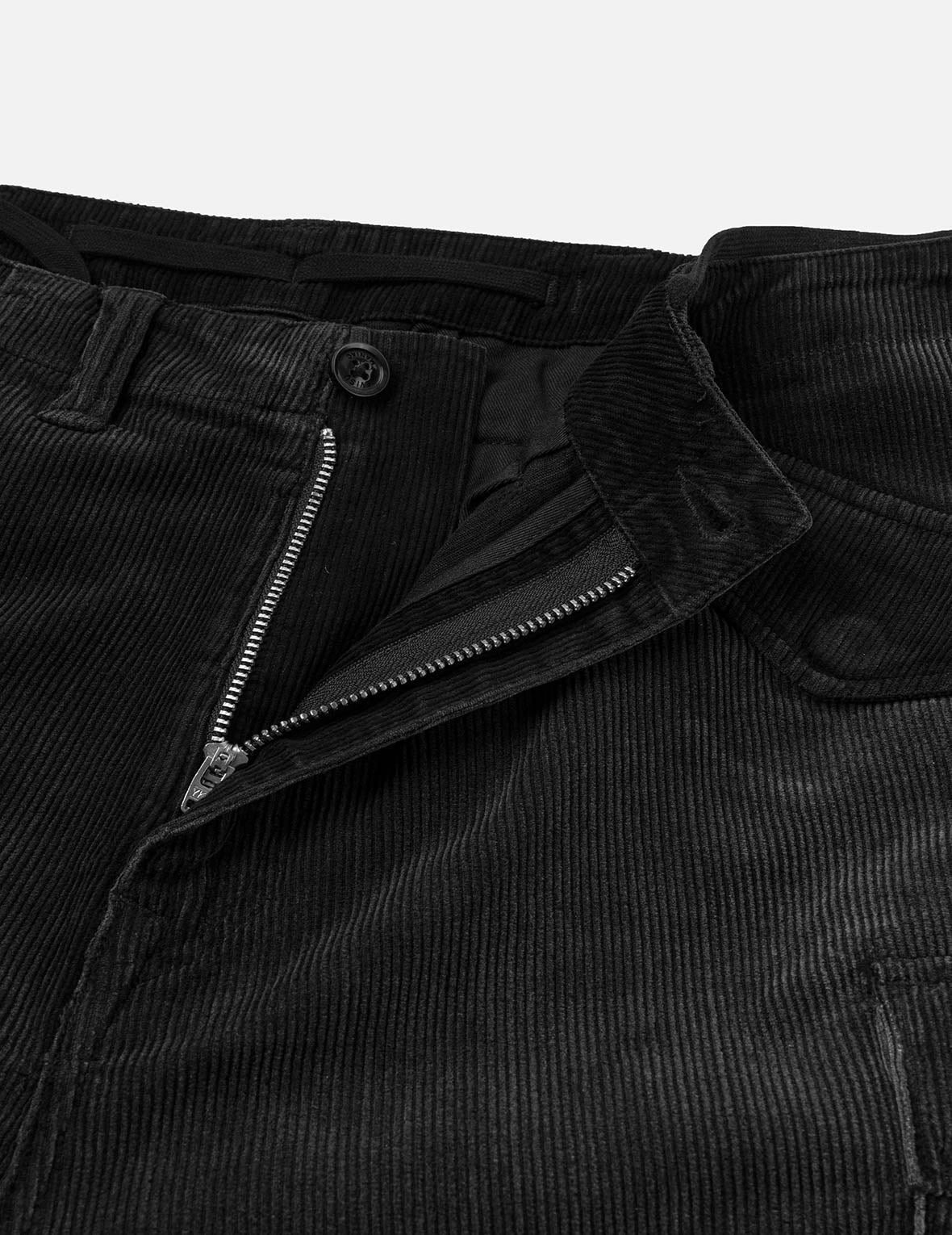 Washed Daicock Embroidery Wide-leg Corduroy Cargo Pants - 11