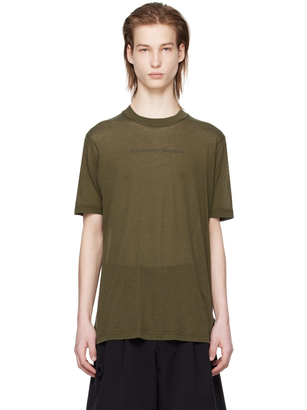 Khaki 'Dreaming Eyes Open' T-Shirt - 1