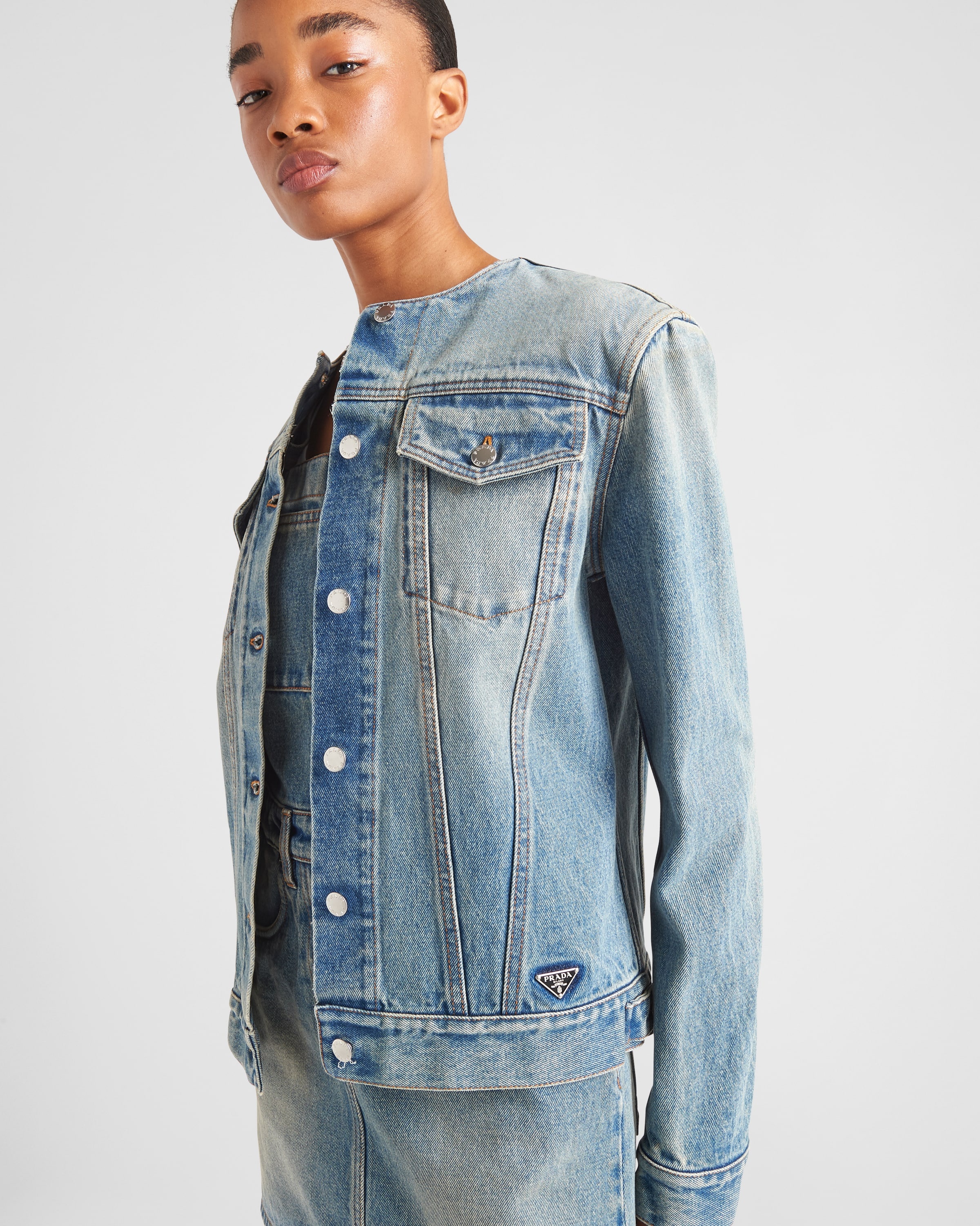 Denim blouson jacket - 3