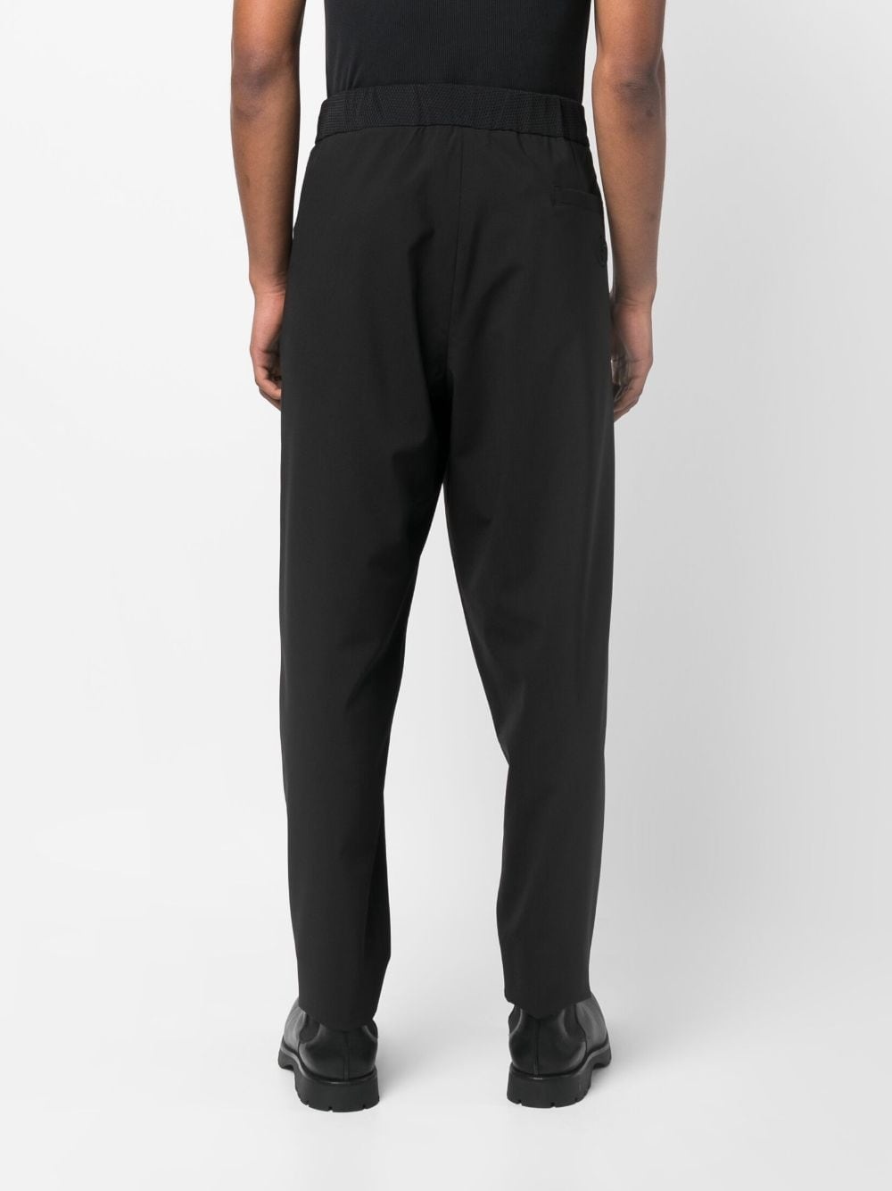 pleat-detail tapered trousers - 4
