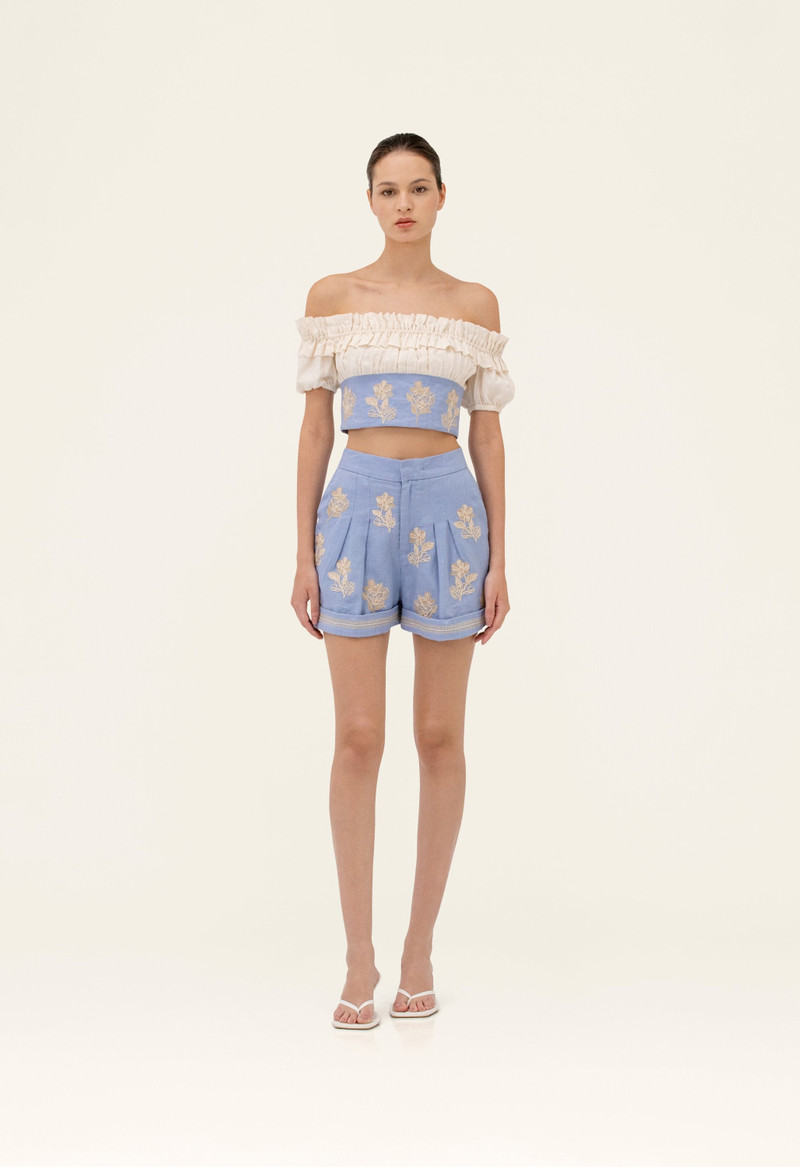 Agua by Agua Bendita Pimienta Madera Cropped Top outlook