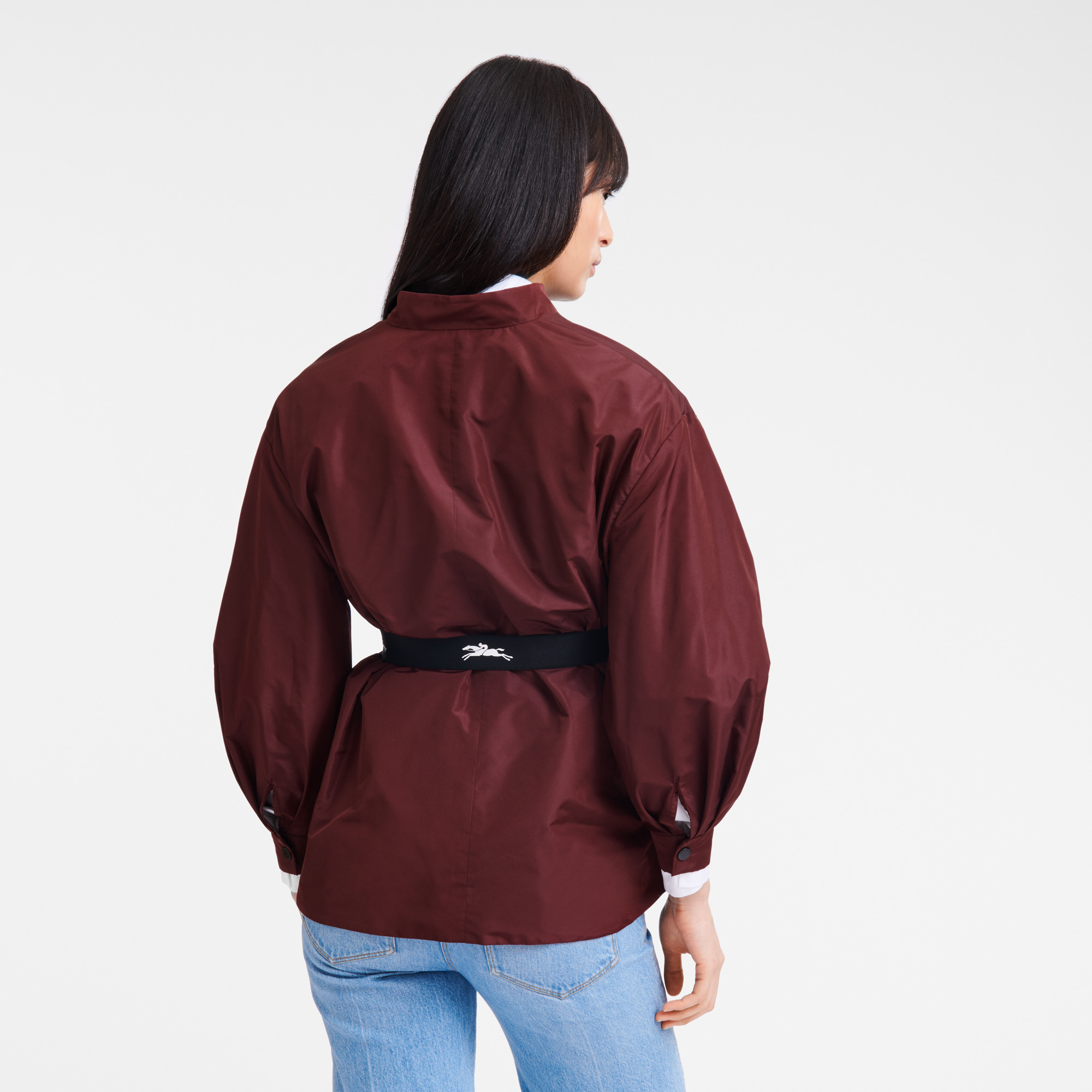 Kimono jacket Burgundy - Technical taffeta - 3