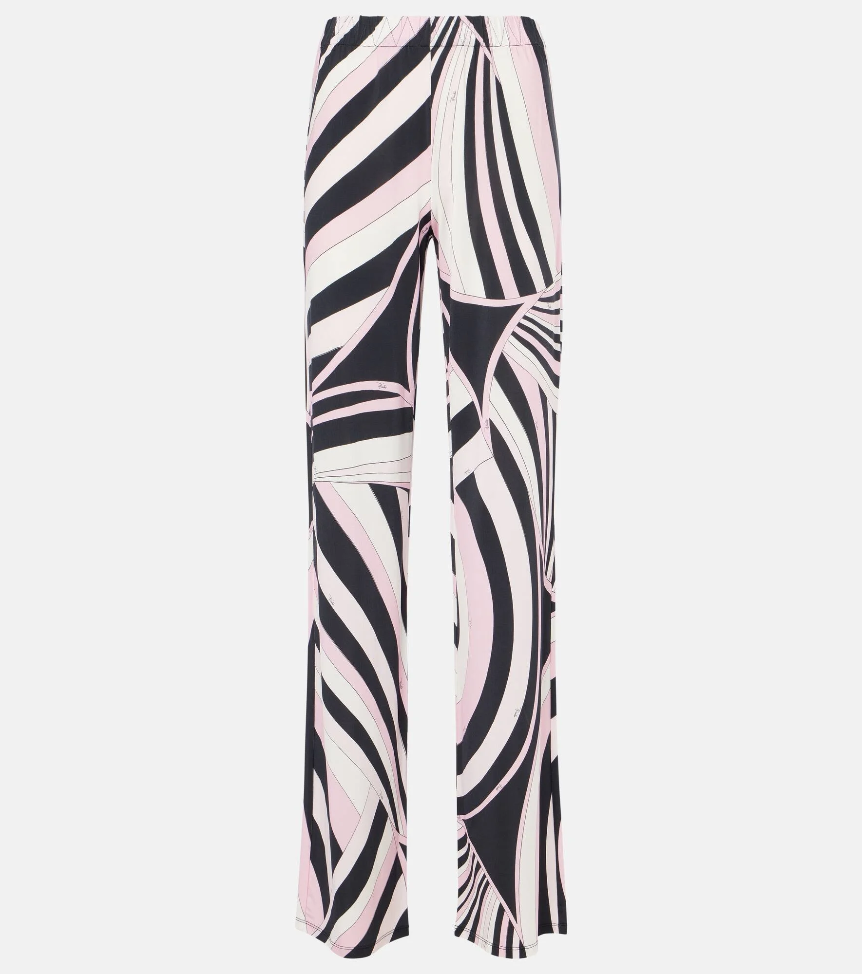 Iride jersey satin straight pants - 1