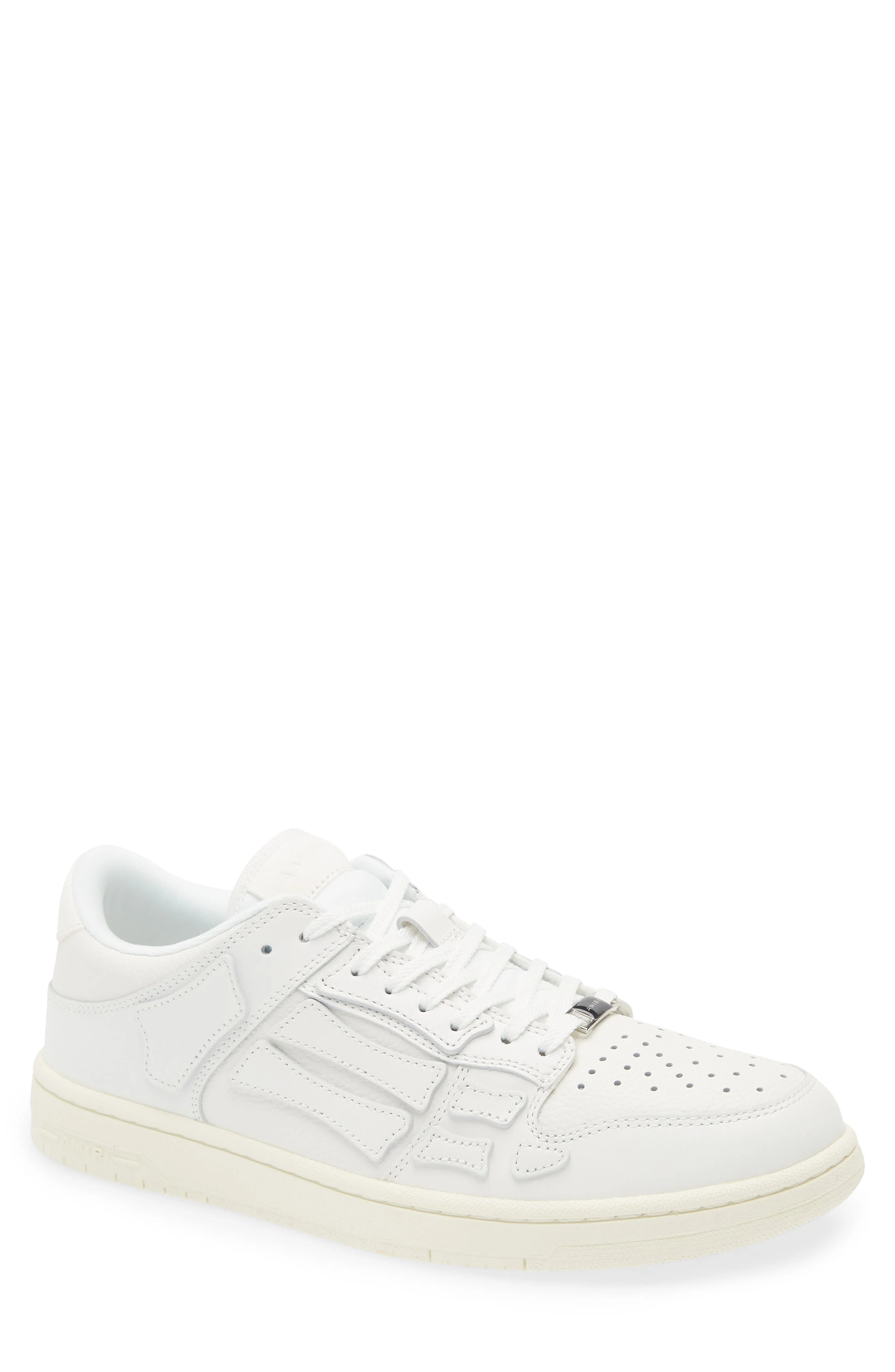 AMIRI Skeleton Low Top Sneaker in White/White/Vintage at Nordstrom - 1