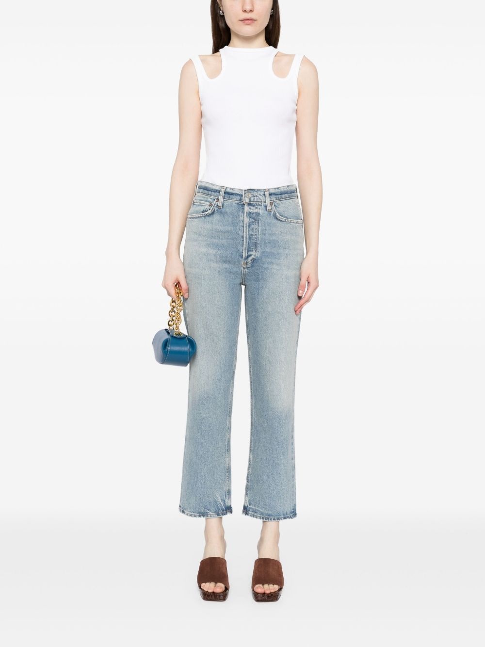 90's pinch waist crop jeans - 2