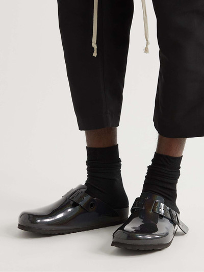 Rick Owens + Birkenstock Boston Iridescent Leather Clogs outlook