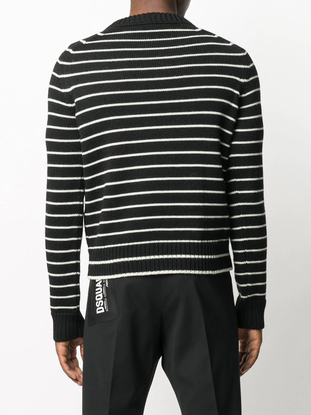 striped virgin wool jumper - 4