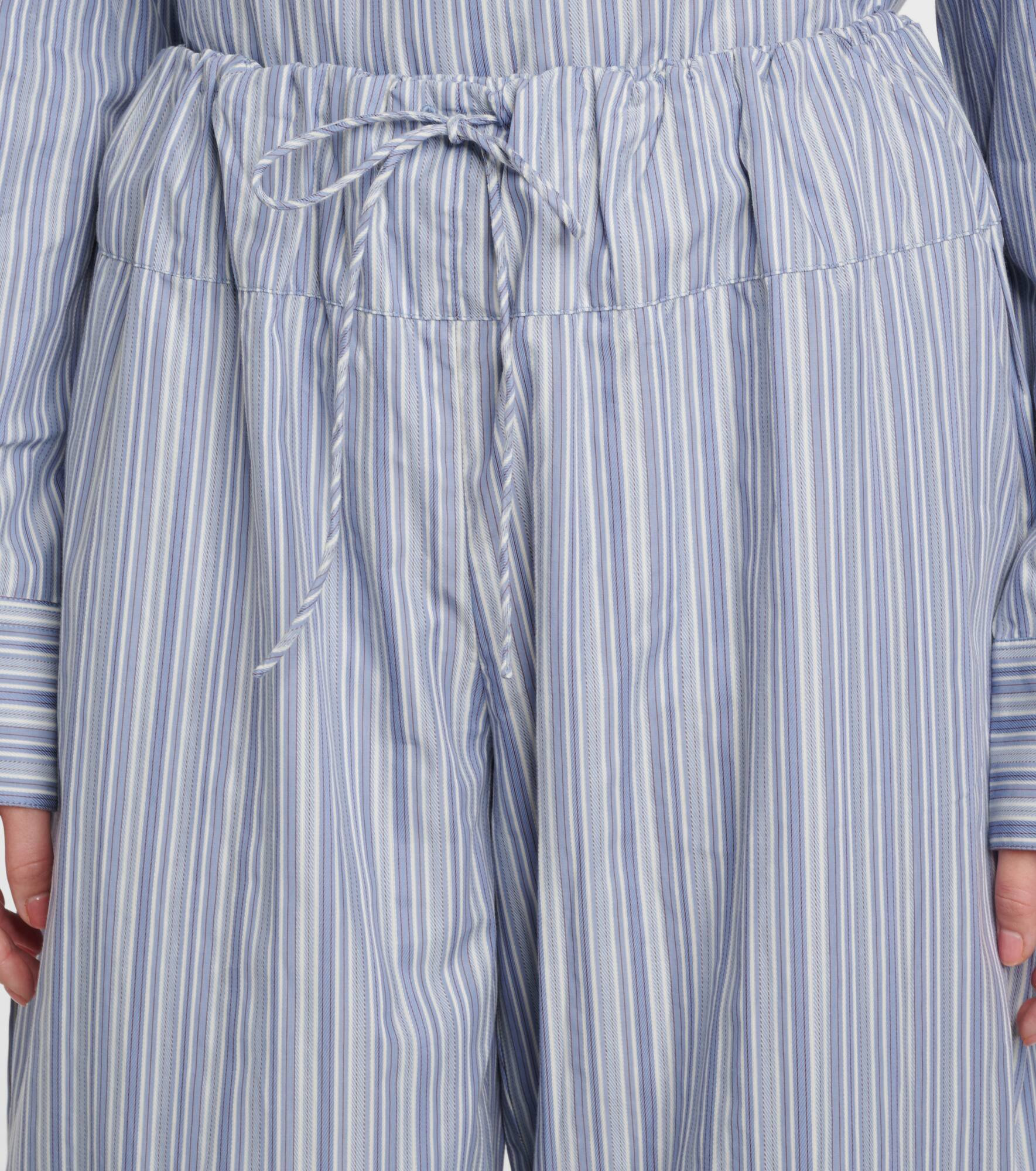 Vieu Relaxed striped cotton poplin pants - 4