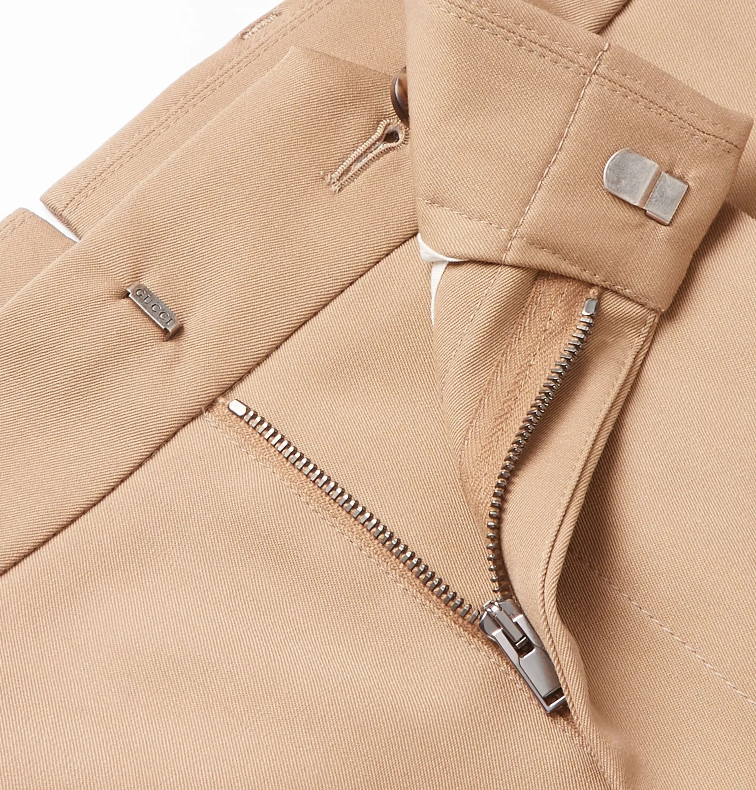 Tapered Pleated Wool-Twill Trousers - 3