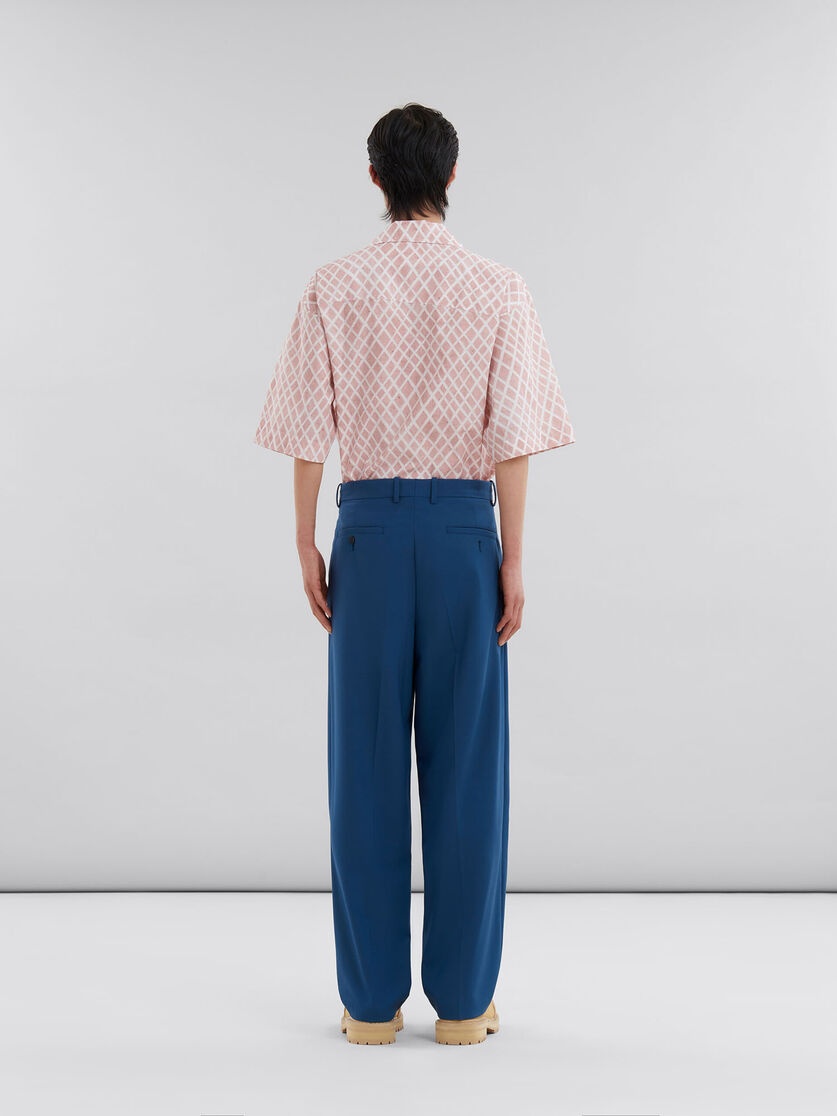BLUE WOOL TROUSERS WITH MARNI MENDING LOGO - 3