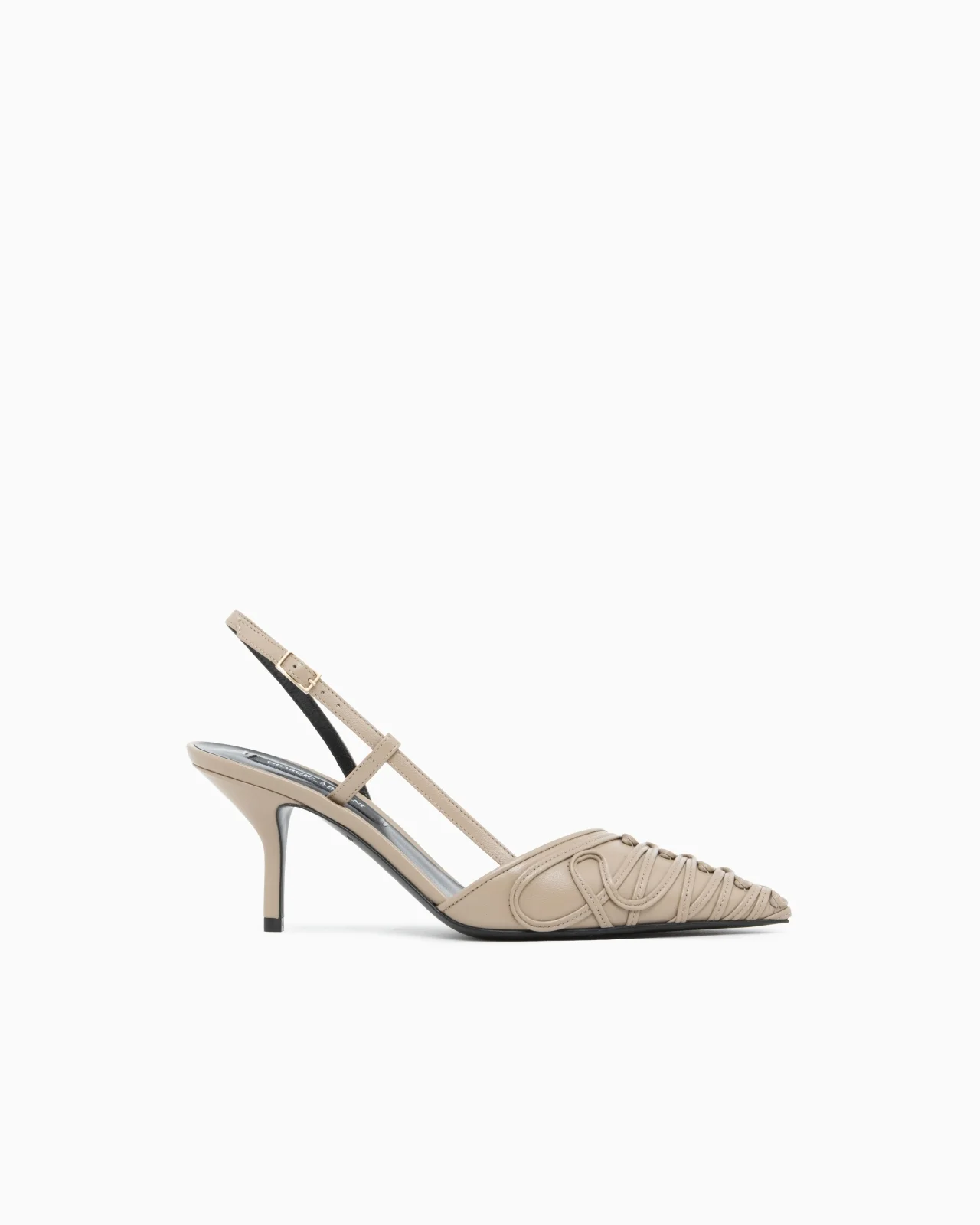 DECOLLETE SHOE WITH CORNELY DETAILS AND LEATHER UPPER - 1