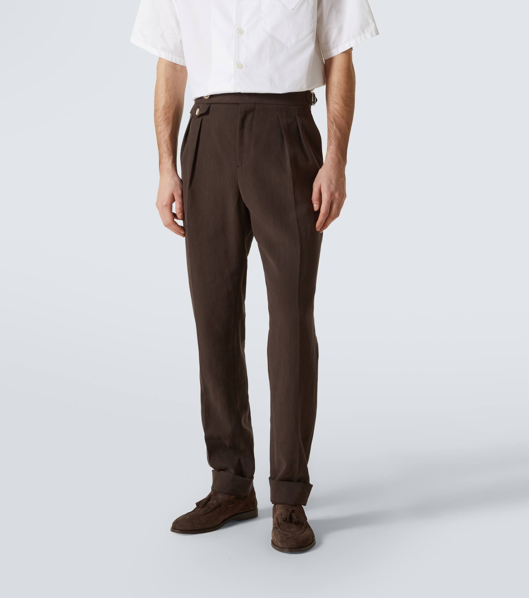 Double-breasted linen suit - 5