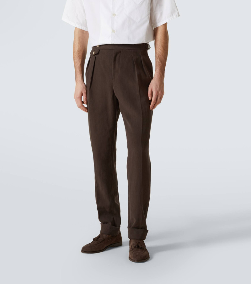 Double-breasted linen suit 5