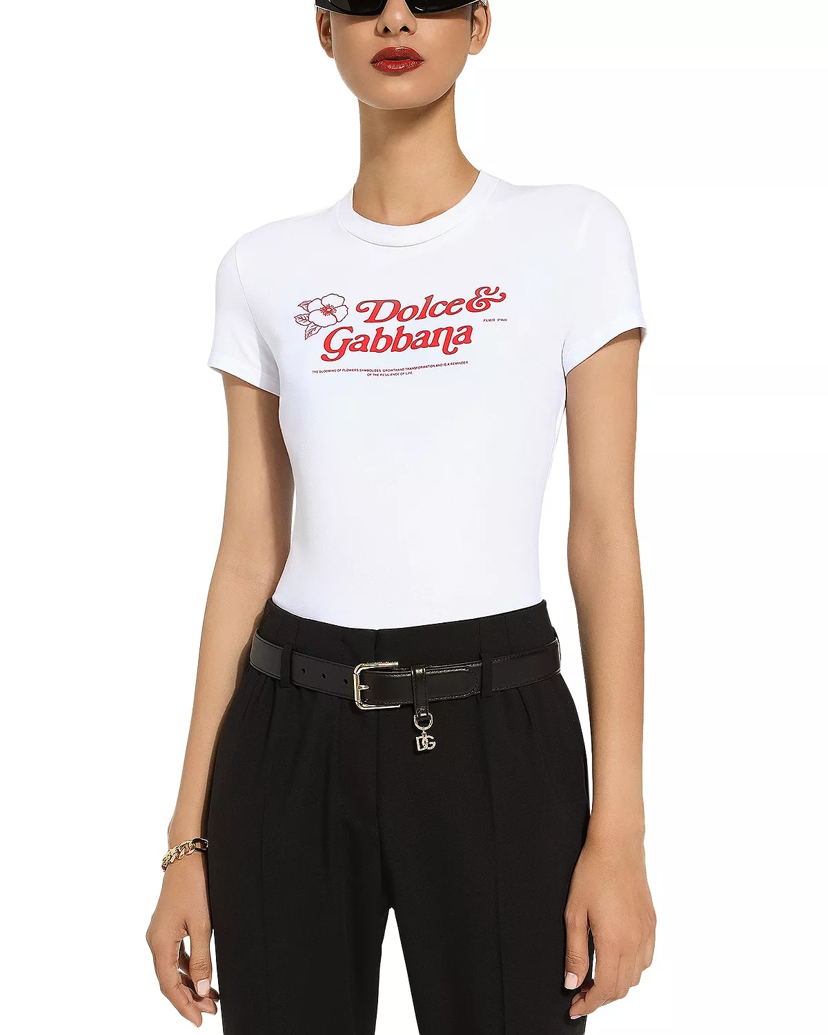 Women's Logo Charm Leather Belt - 2