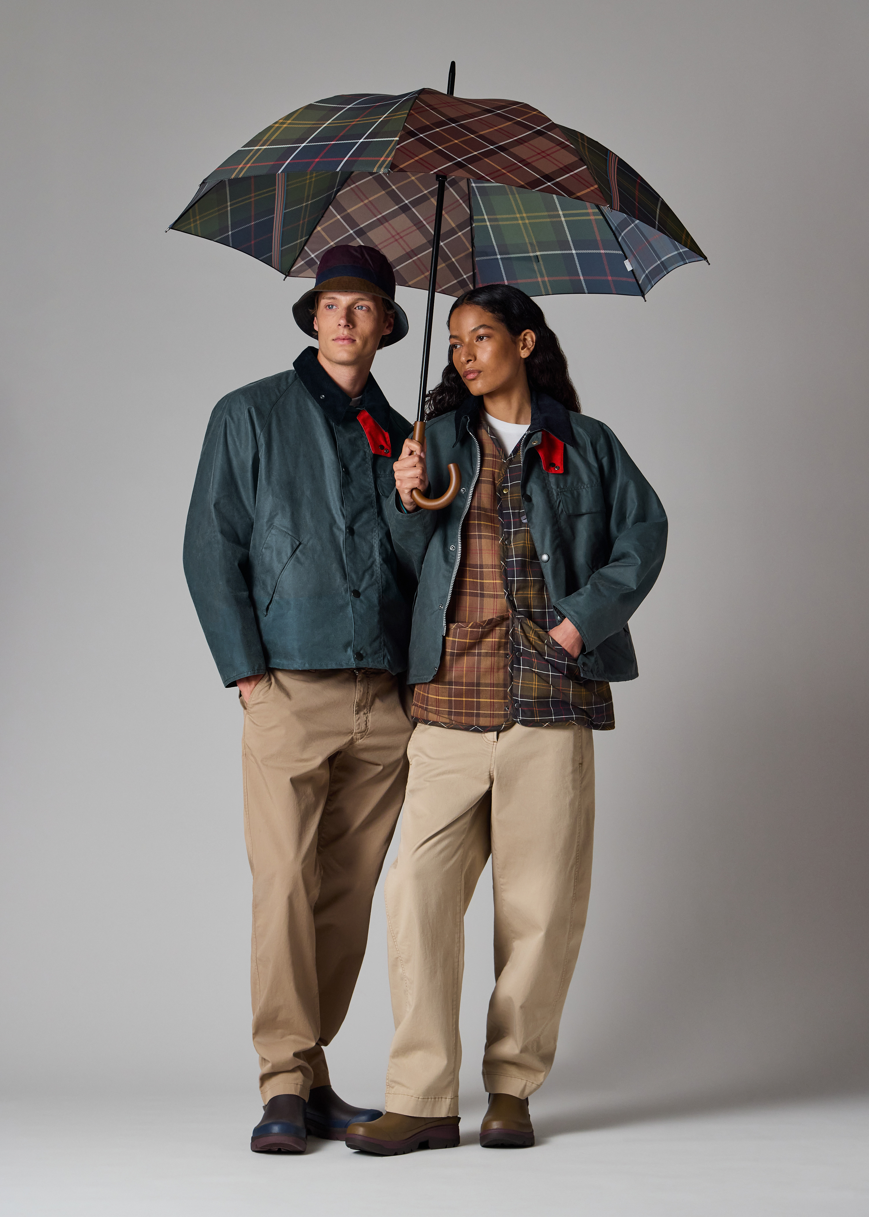 Paul Smith loves Barbour - Mixed Tartan Umbrella - 9