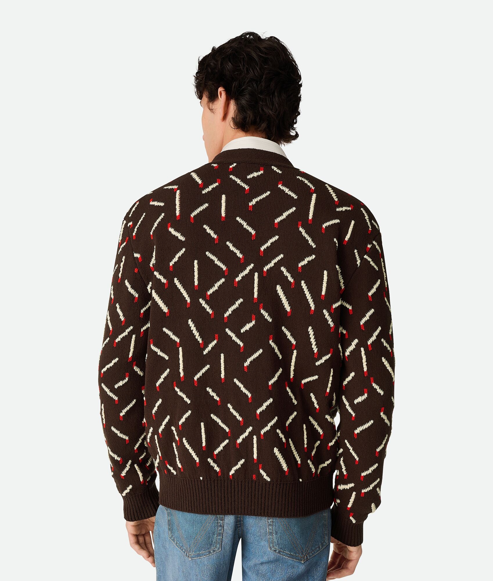Cotton Jacquard Matches Cardigan - 3