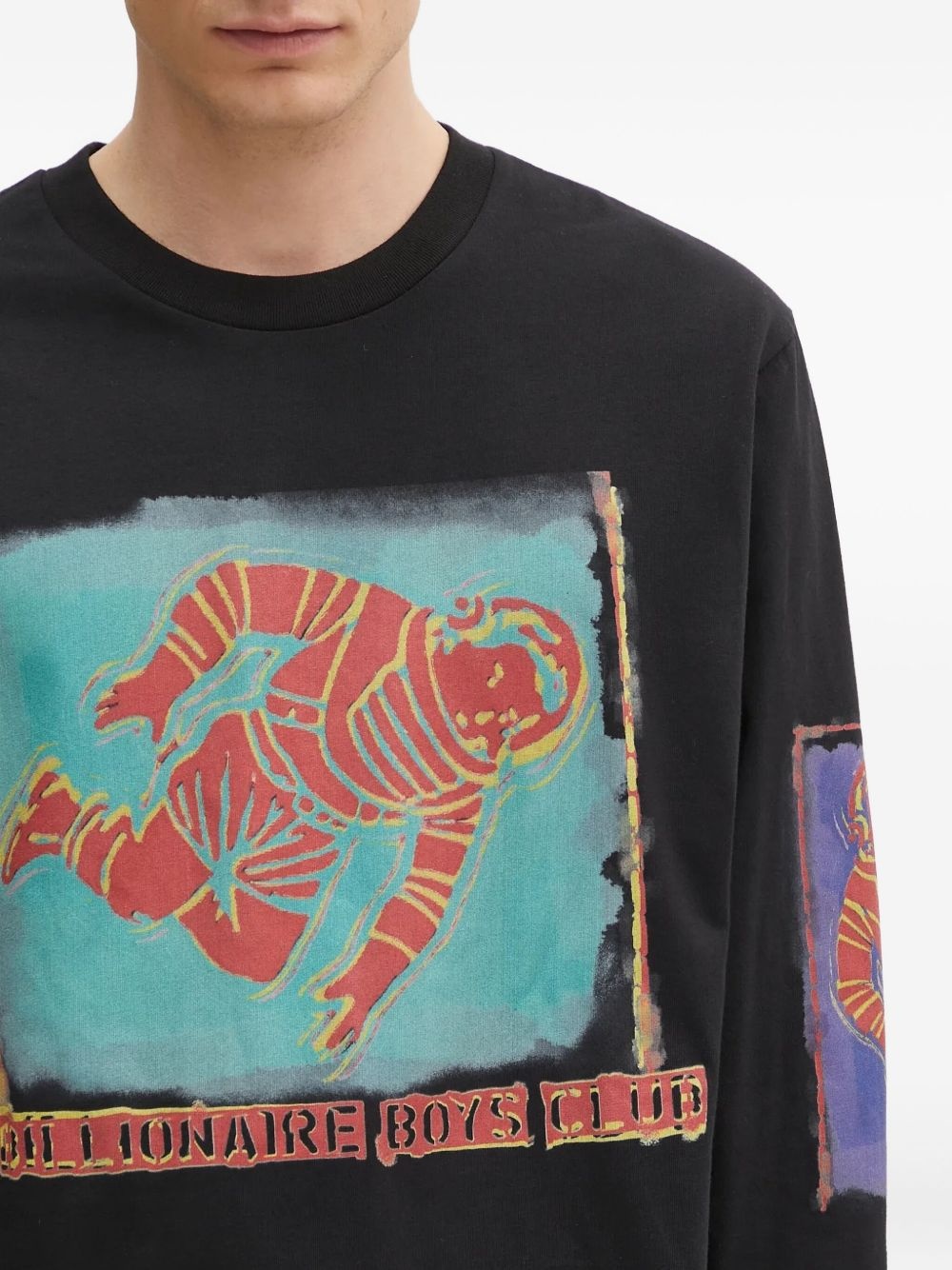 astronaut-print long-sleeve T-shirt - 5