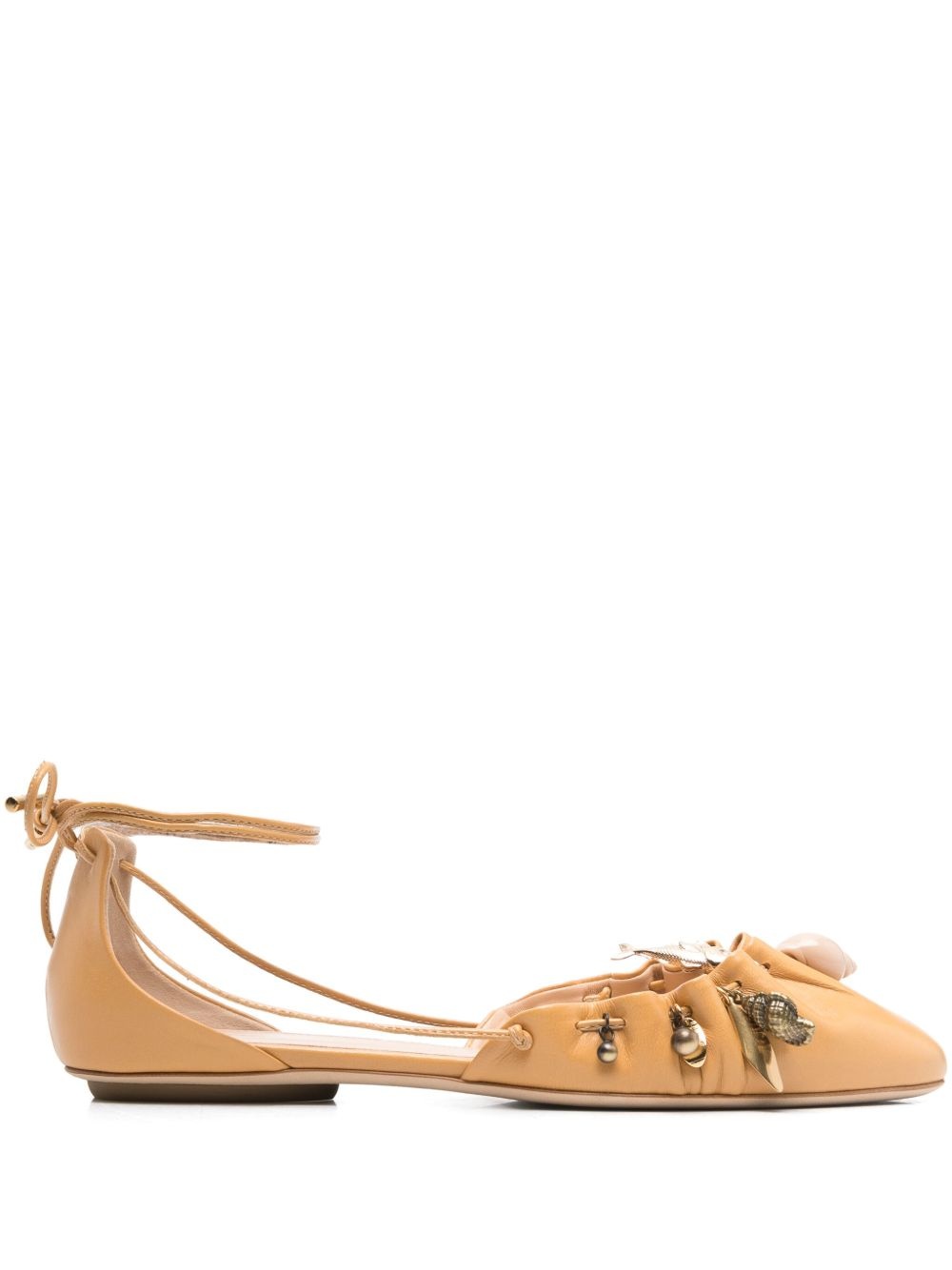 leather ballerina shoes - 1