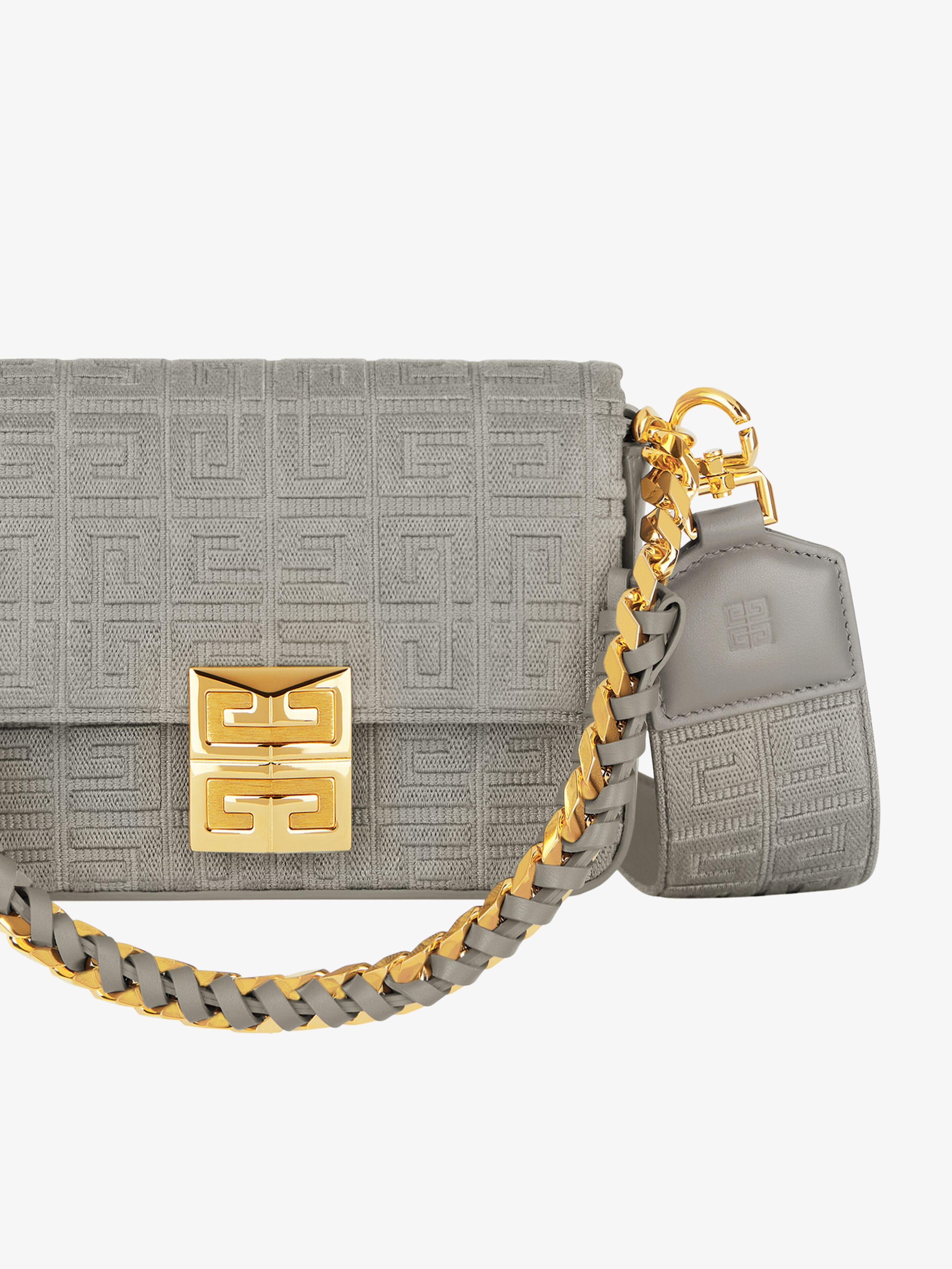 SMALL 4G BAG IN 4G EMBROIDERY WITH CHAIN - 7