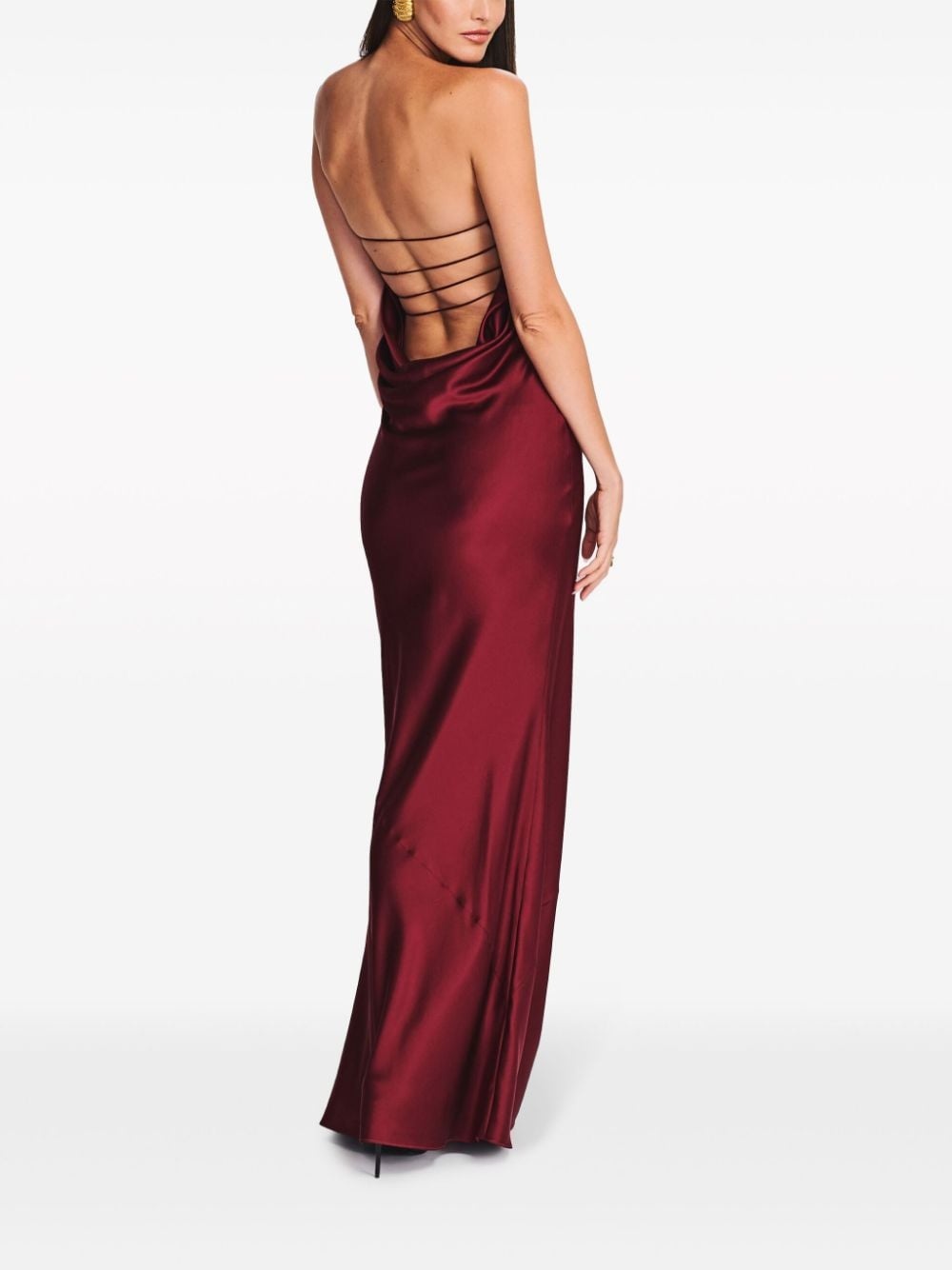 Keaton silk strapless gown - 4