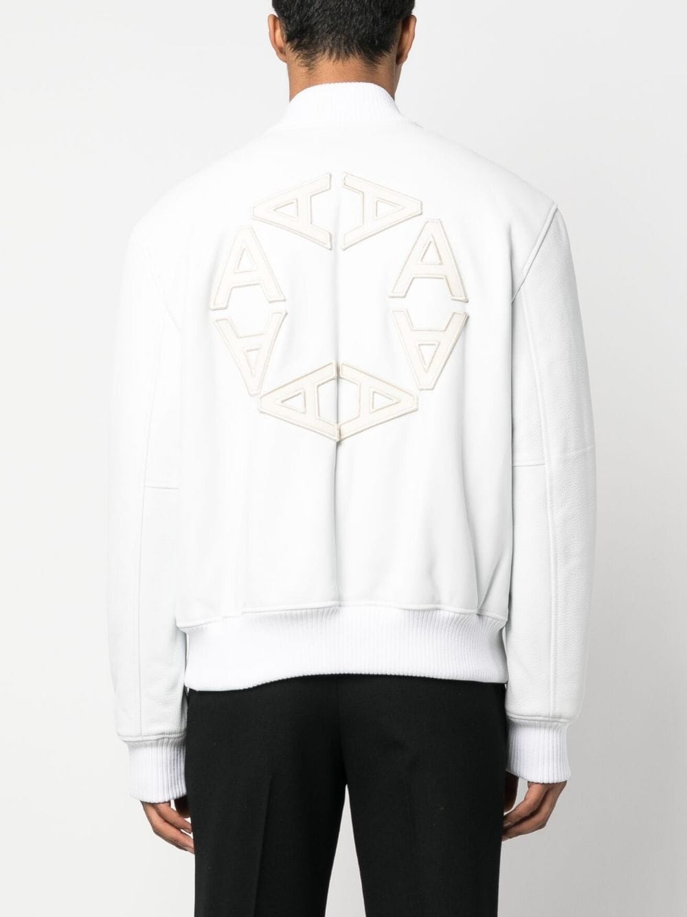 logo patch-detail cotton bomber - 4