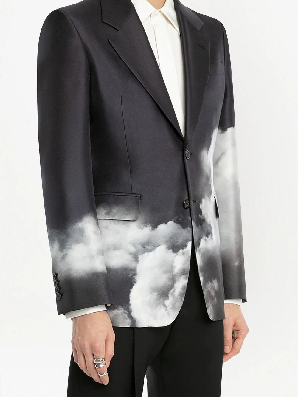 Storm Sky print suit jacket - 5