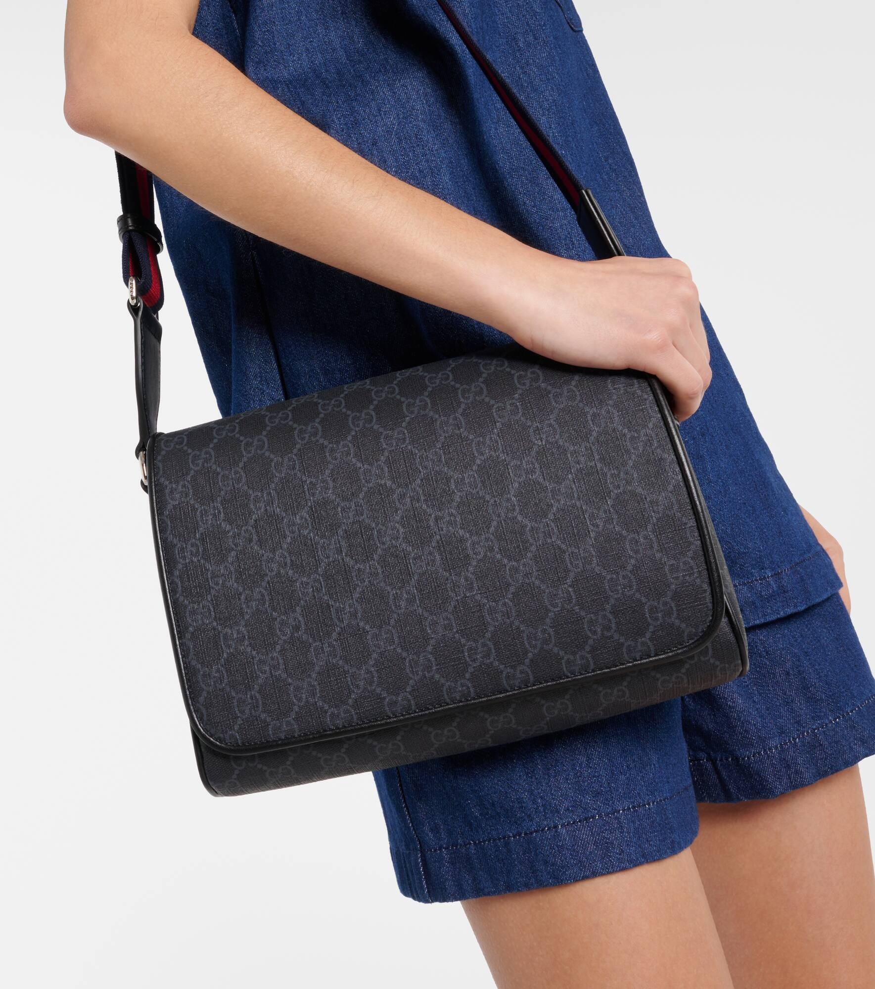 Leather-trimmed GG canvas crossbody bag - 2