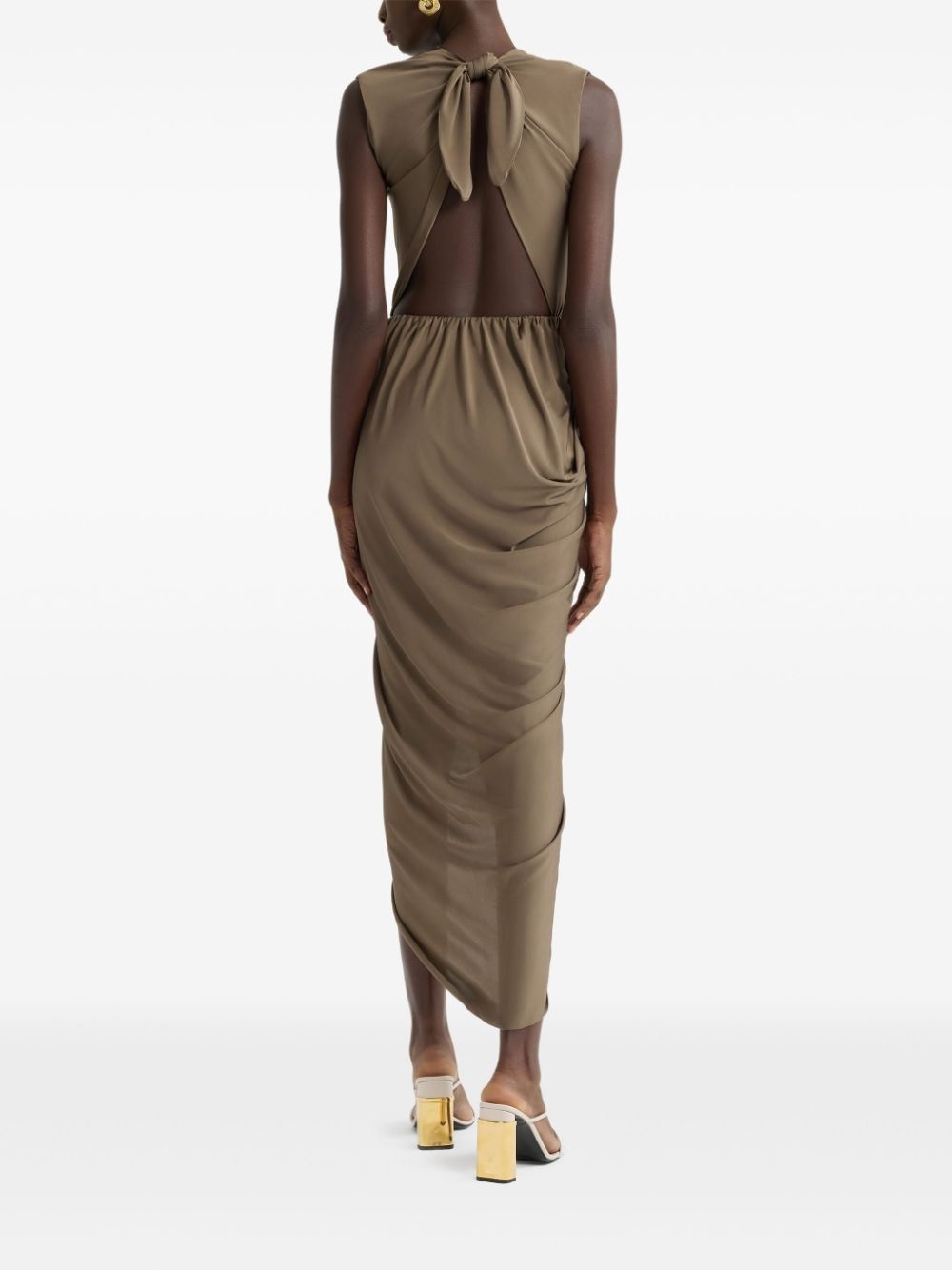 open-back midi dress - 3