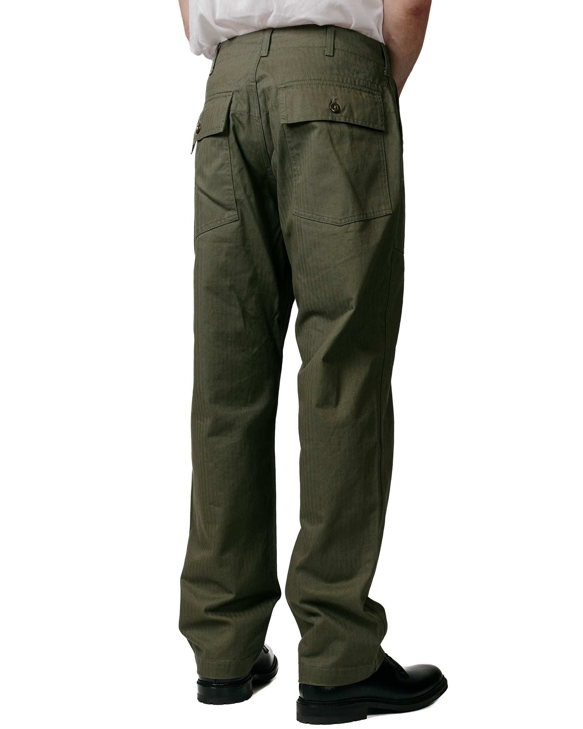Fatigue Pant Olive Cotton Herringbone Twill - 3