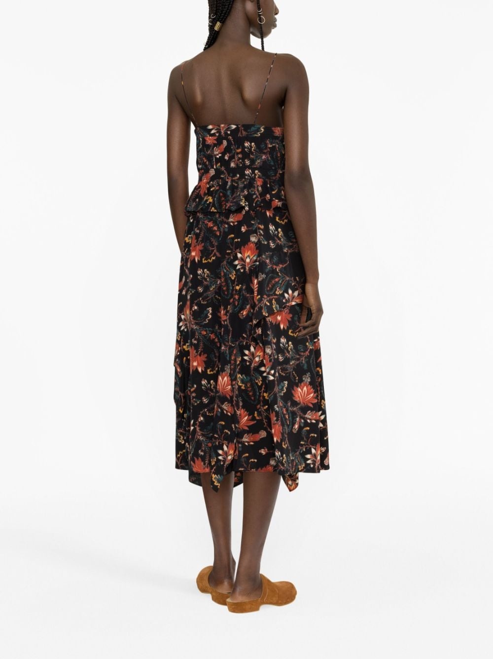 Renata Obsidian-print silk dress - 4