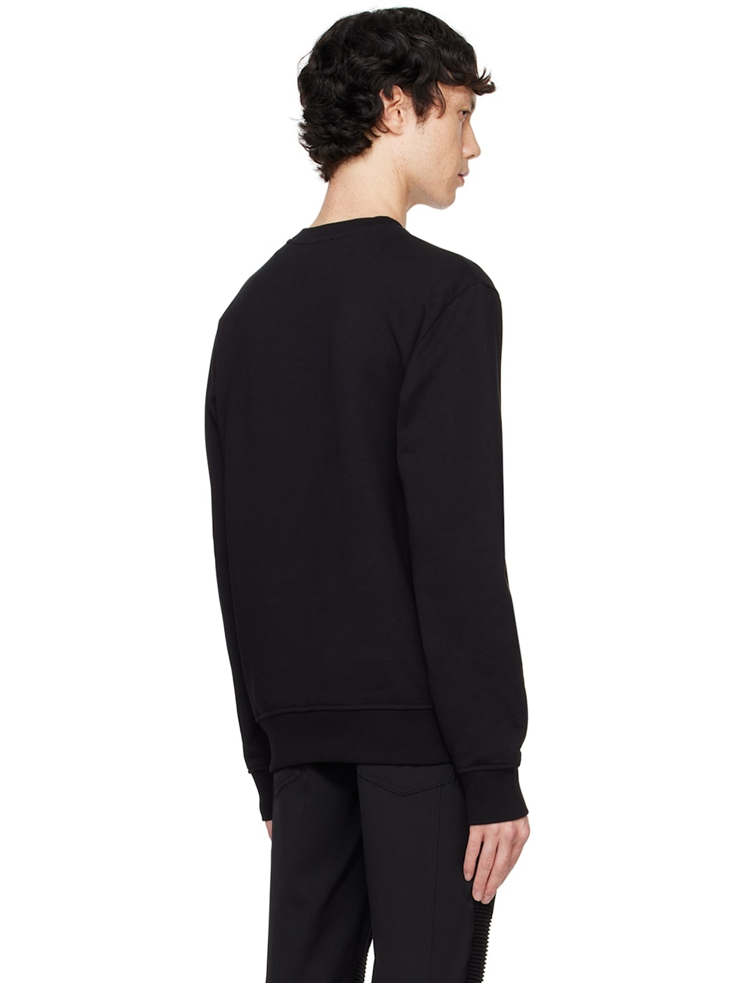 Black 'Balmain Kiss' Print Sweatshirt - 3